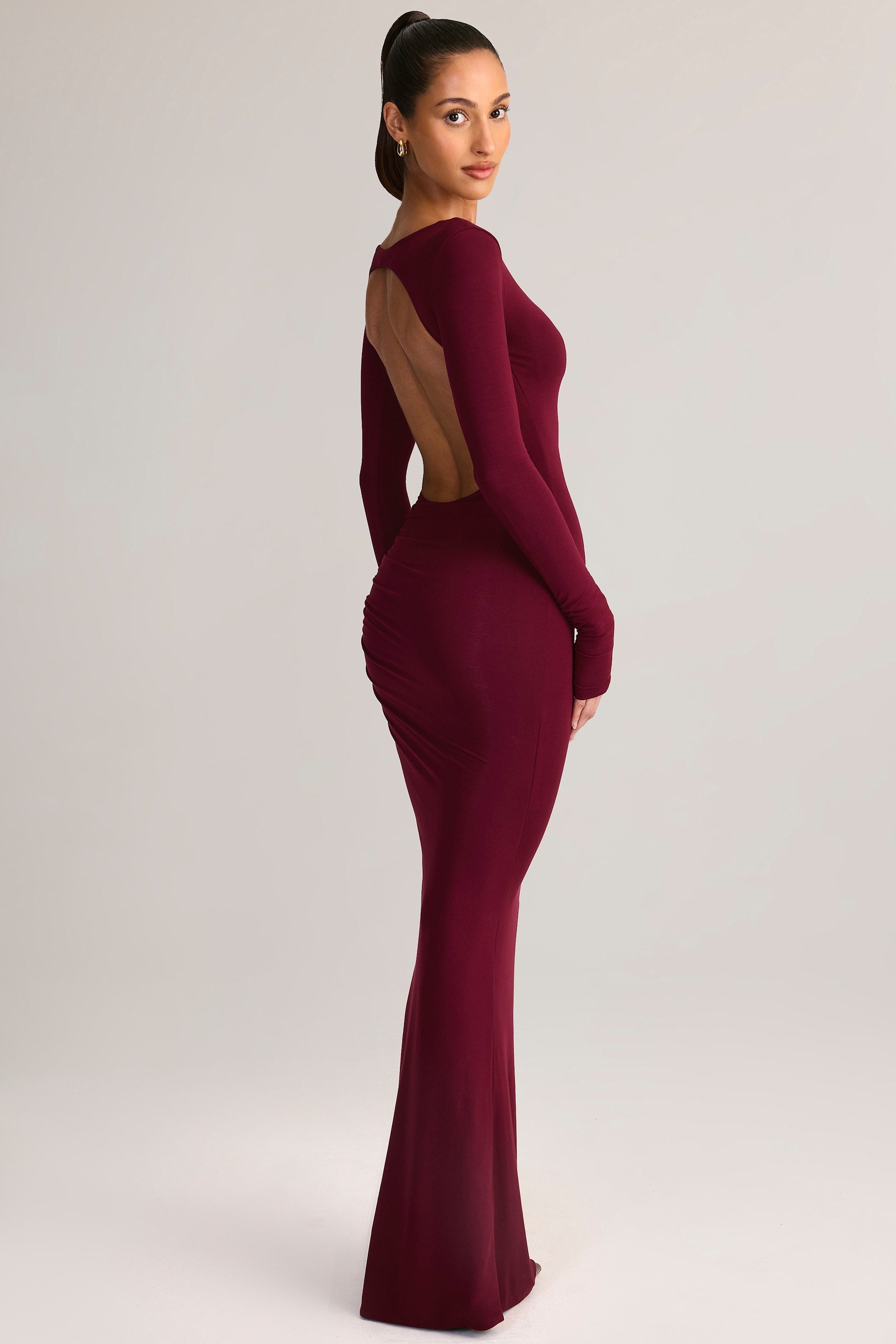 rare beauty burgundy backless maxi dress Rare Beauty Navy Blue Tulle Backless Maxi Dress