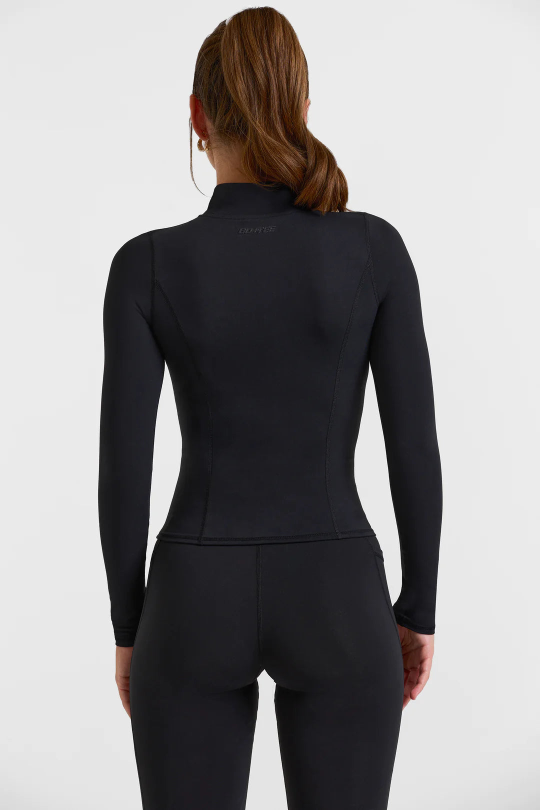 Rally Zip Up Jacket With Side Pockets in Black Oh Polly