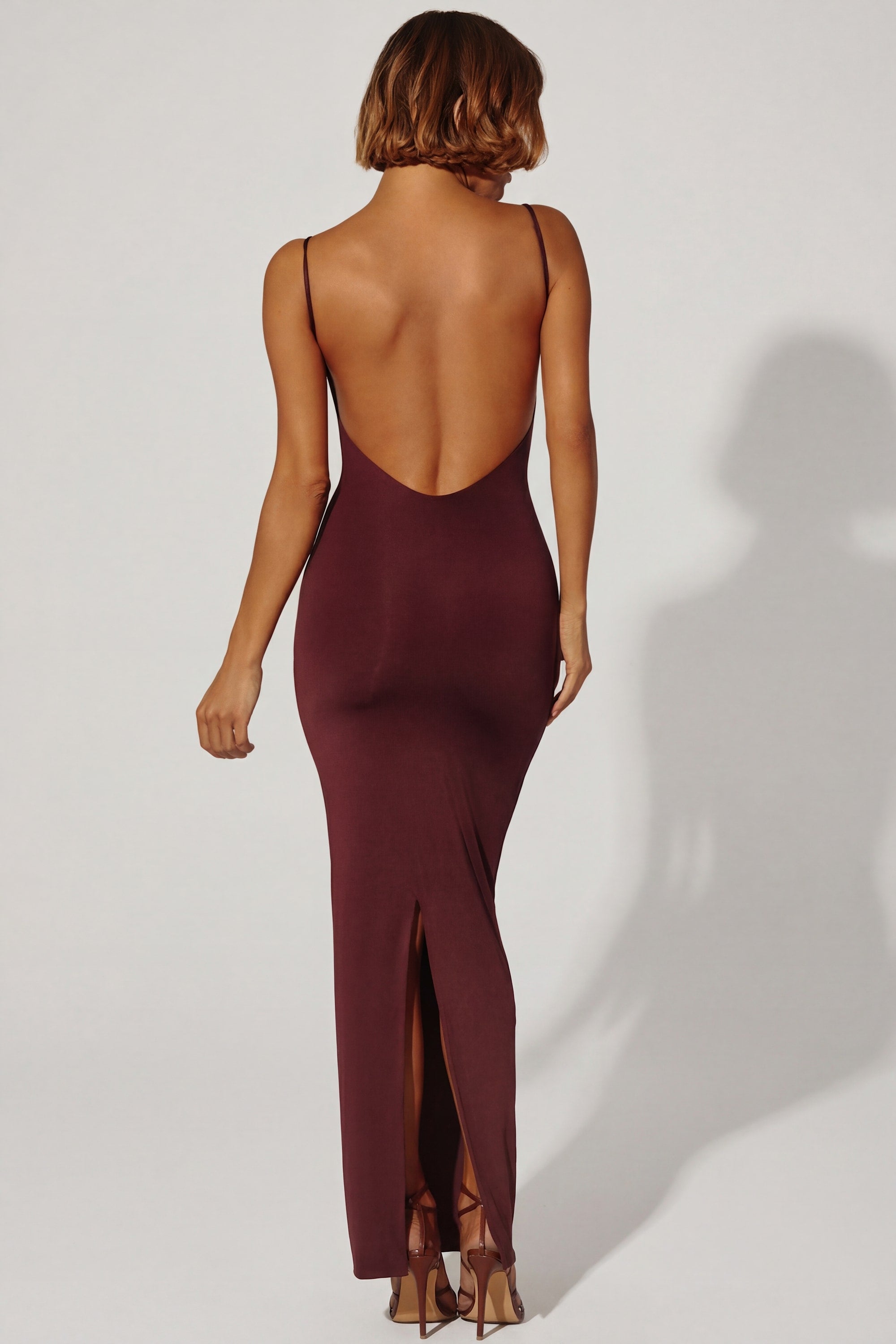 brown bodycon maxi dress Brown mesh bodycon maxi dress