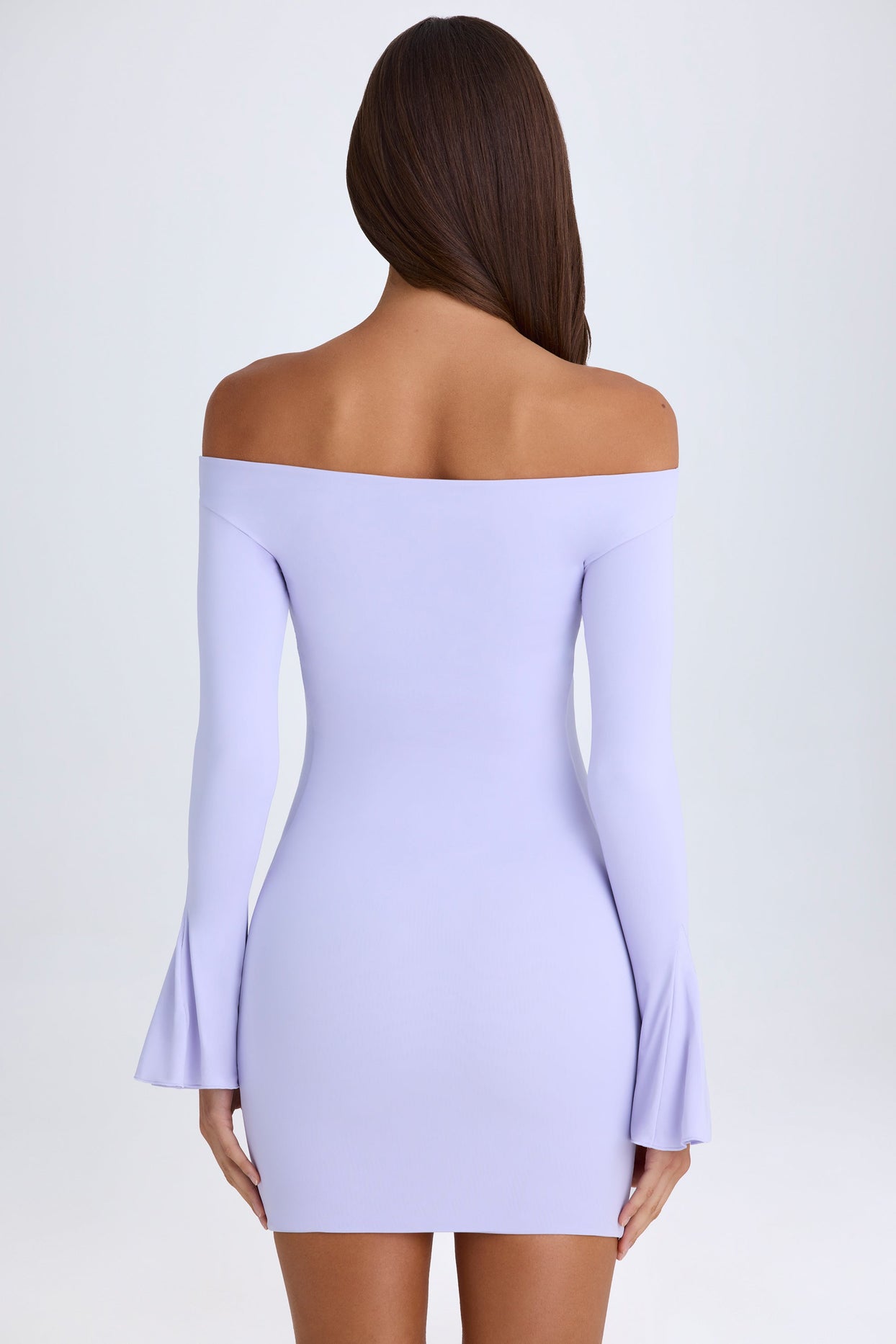 purple off the shoulder mini dress boohoo Women's Off Shoulder Draped Mini Dress