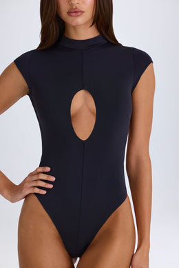 Cut-Out Bodysuit in Black