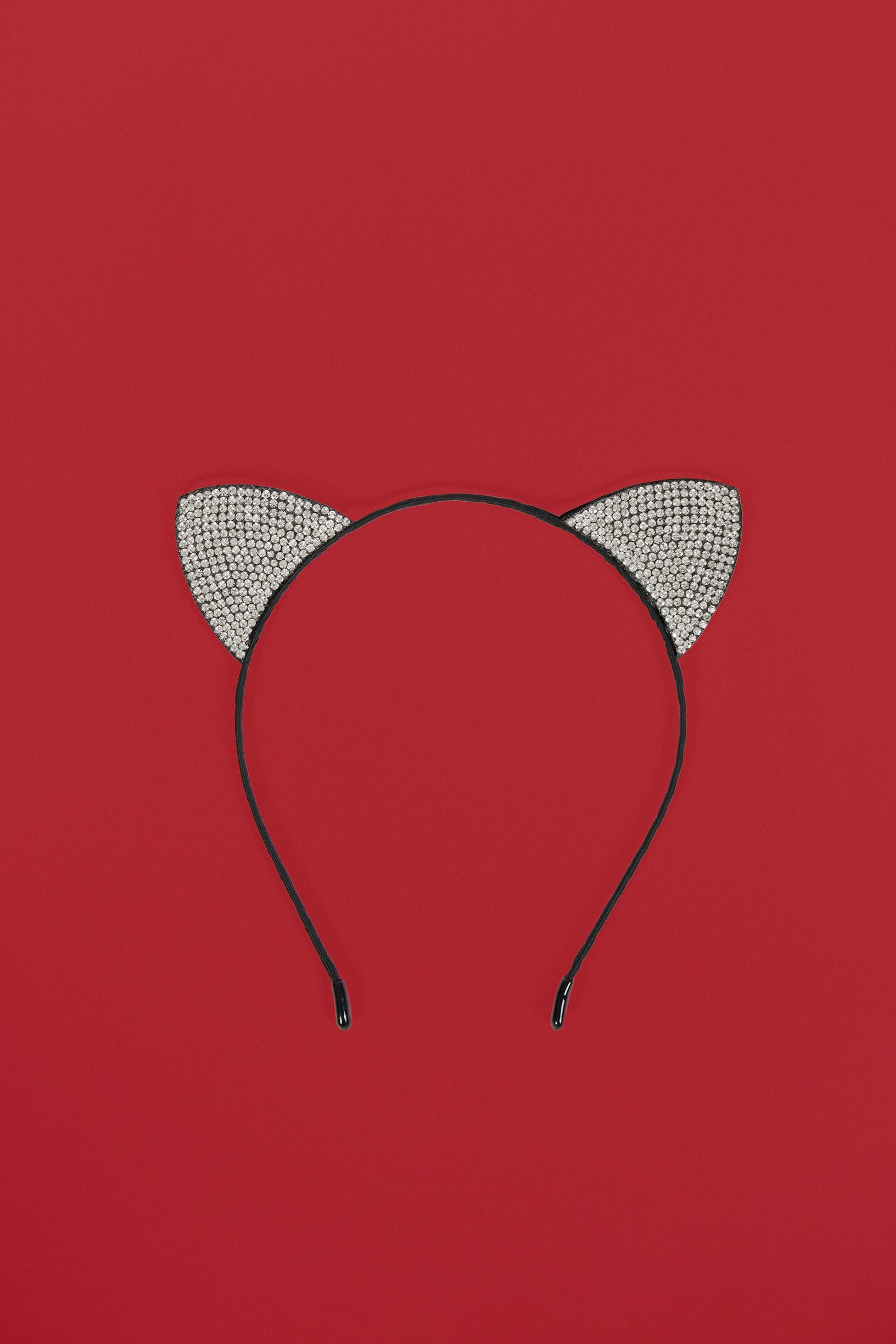 Cat Ears Headband in Black - 1
