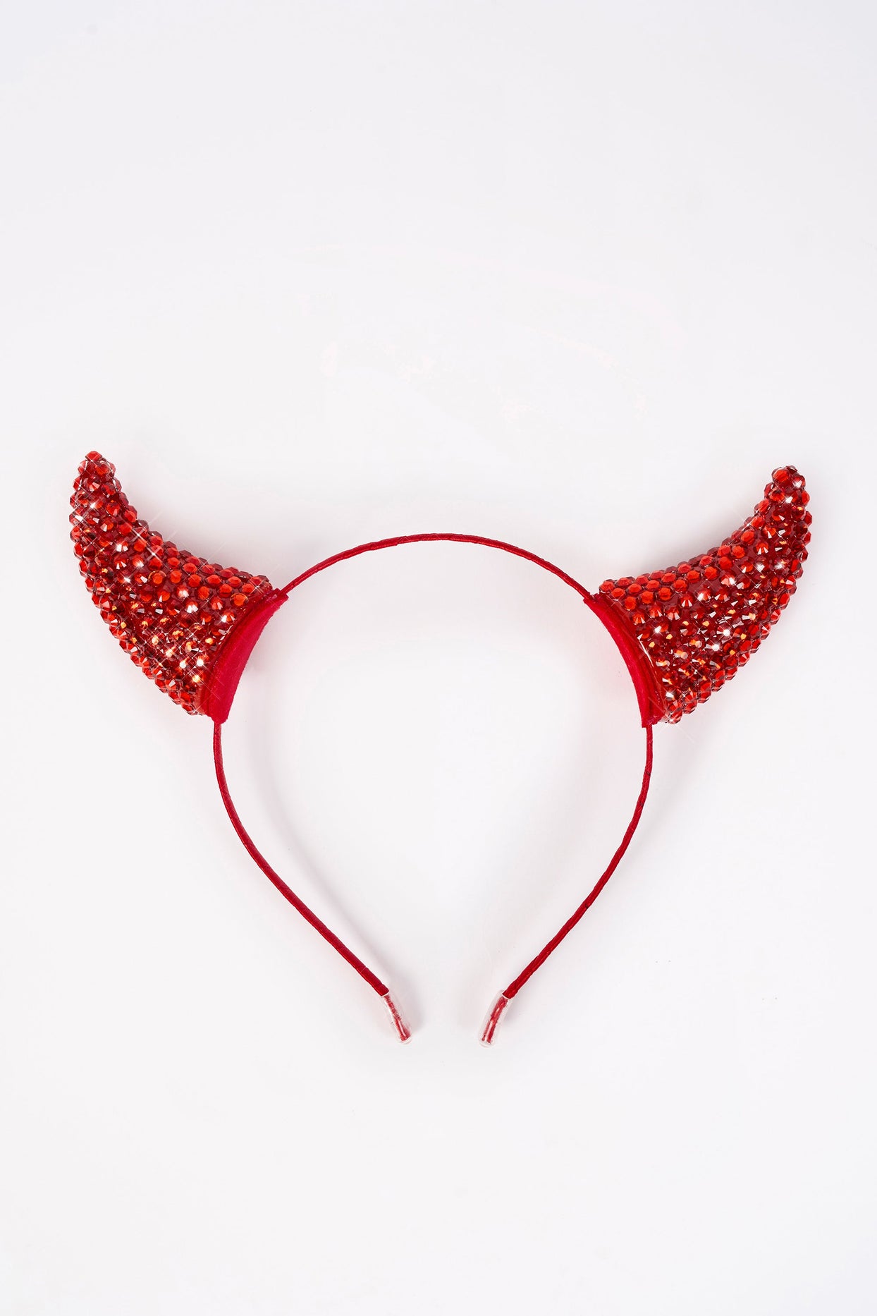 Devil Horns Headband in Fire Red