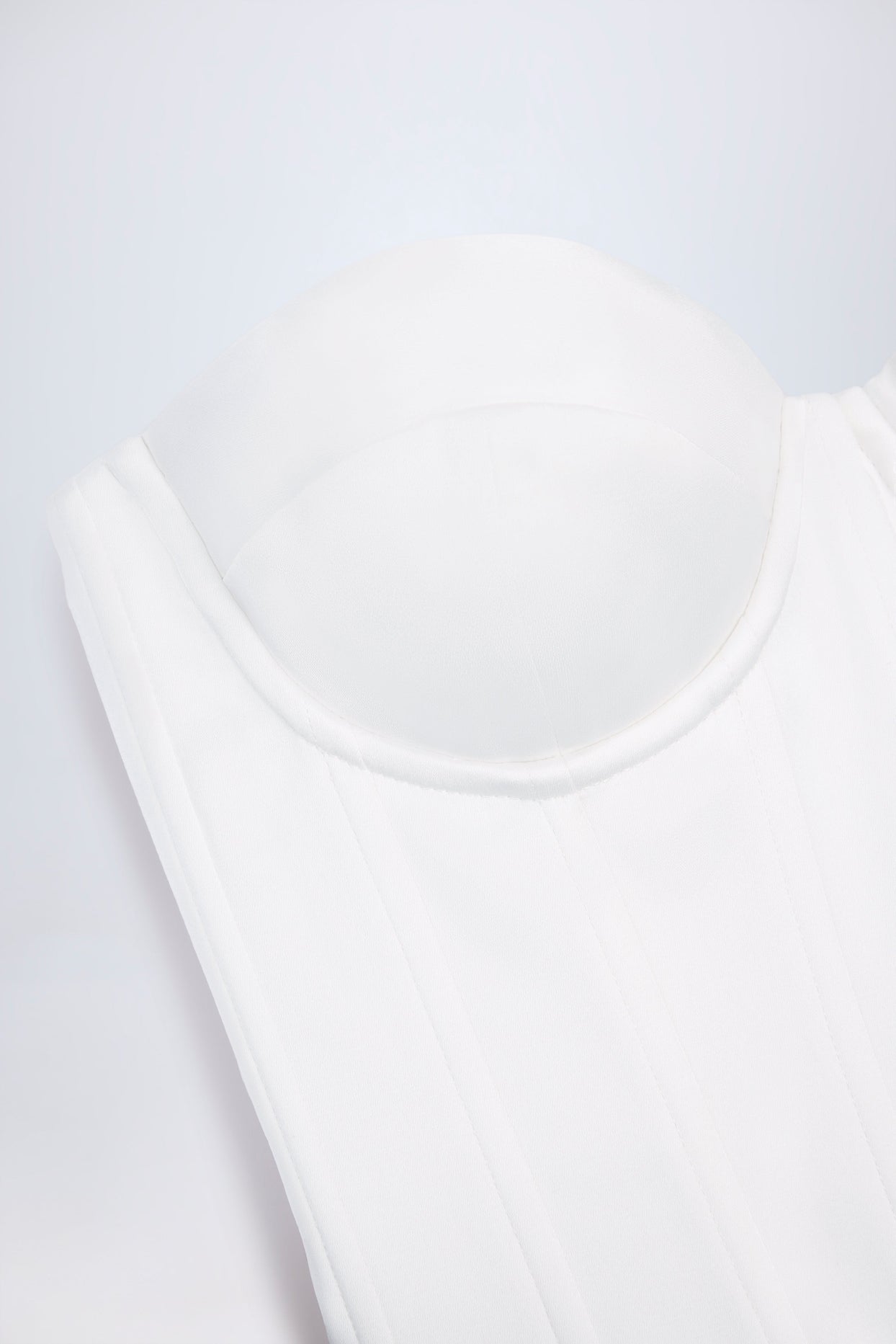 Lace-Up Corset Top in White