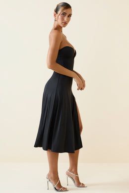 Bandeau Midaxi Dress in Black