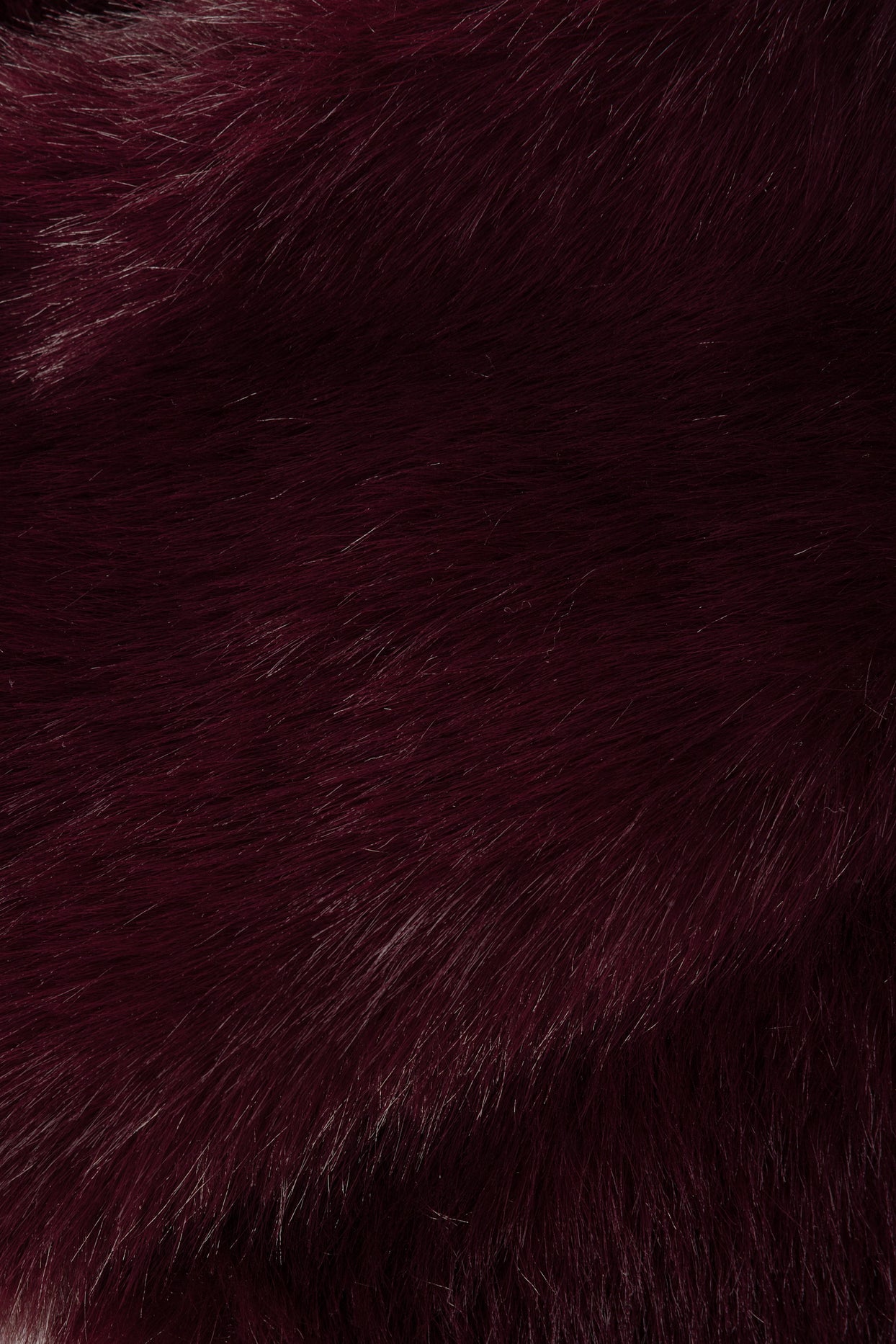 Faux Fur Cropped Bolero in Wine