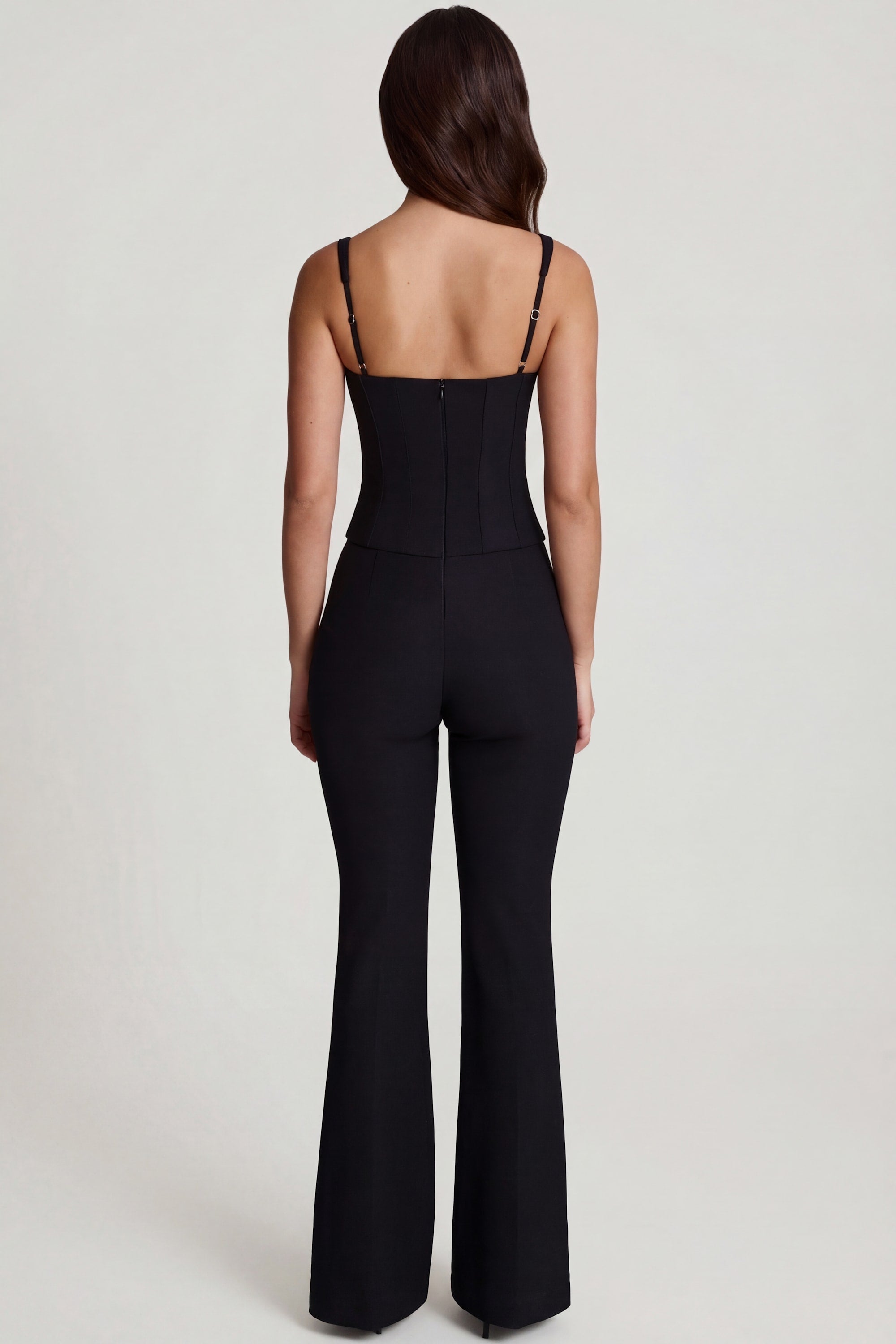 Calla Modal Lace-Trim Capri Jumpsuit in Black | Oh Polly – Oh Polly AE