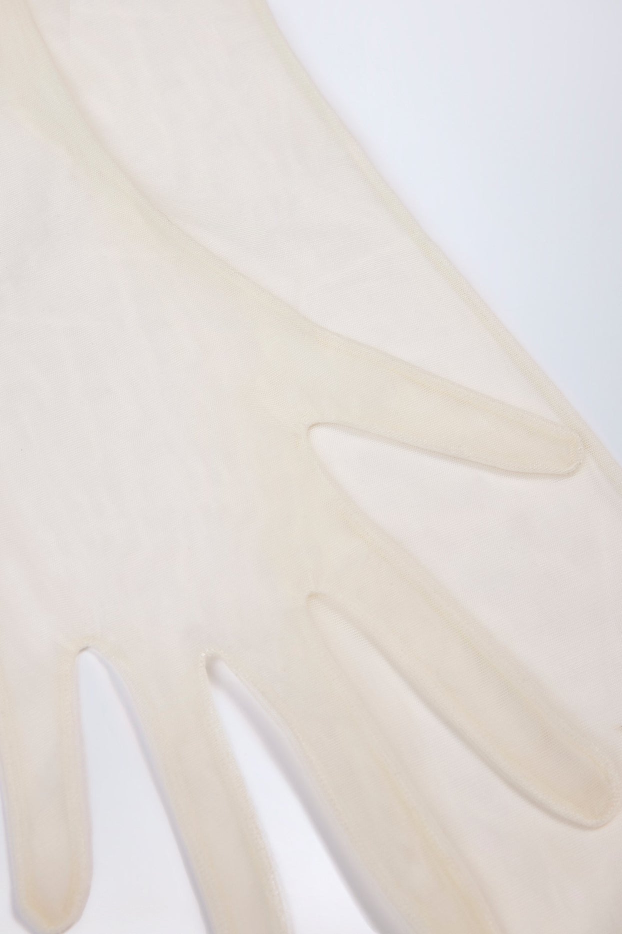 Faux Fur-Trim Gloves in White