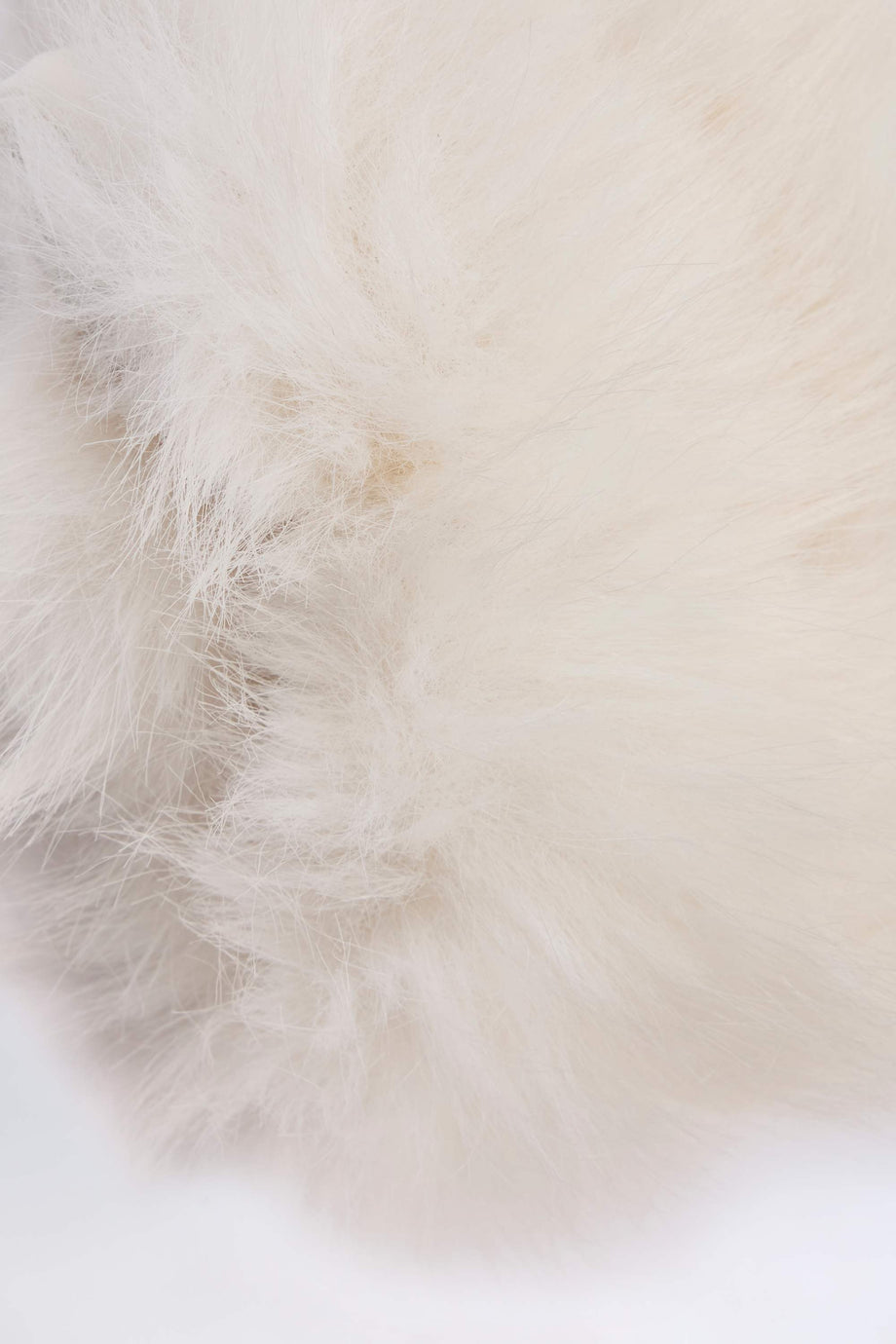 Faux Fur-Trim Gloves in White