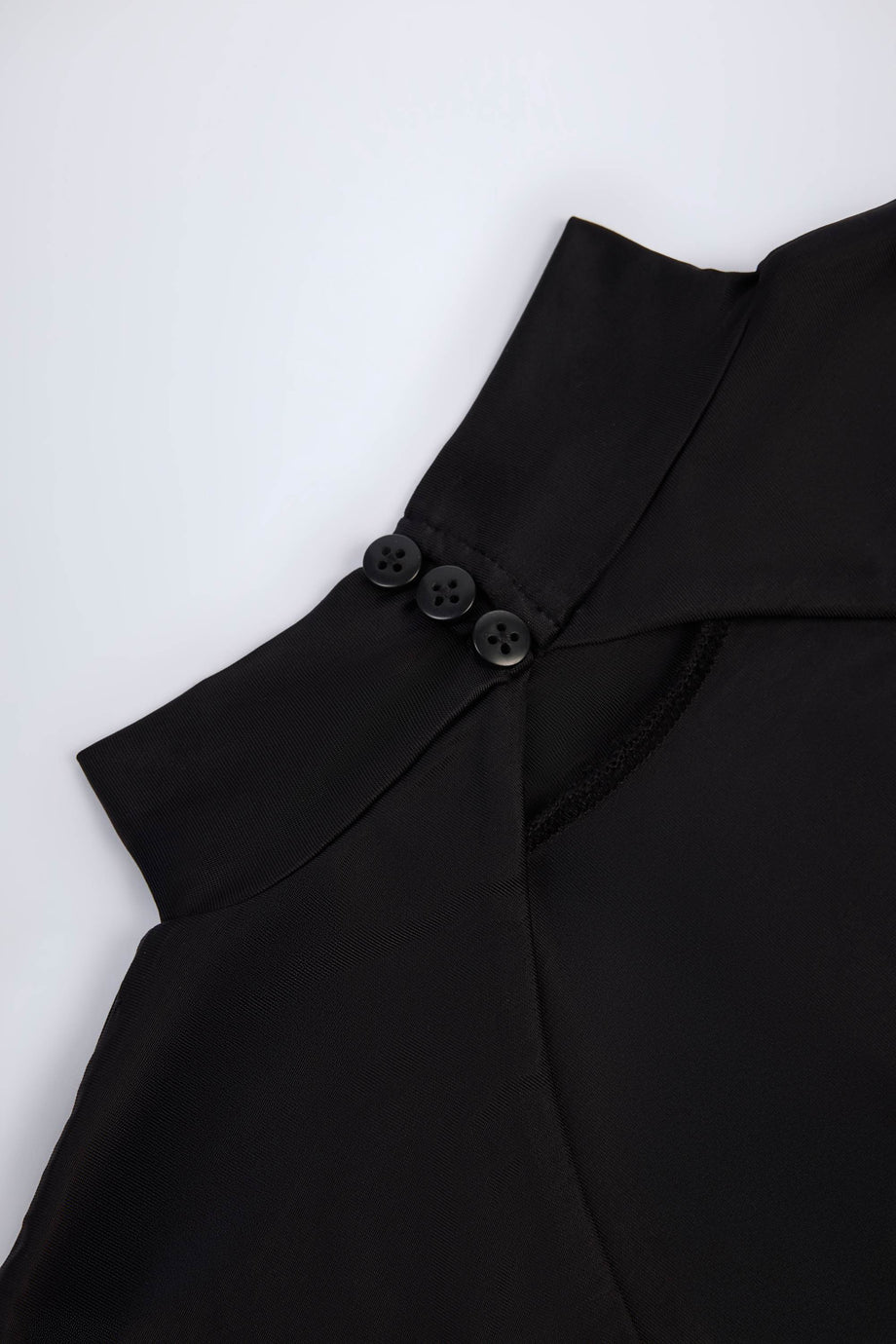 Slinky Jersey Backless Mini Dress in Black