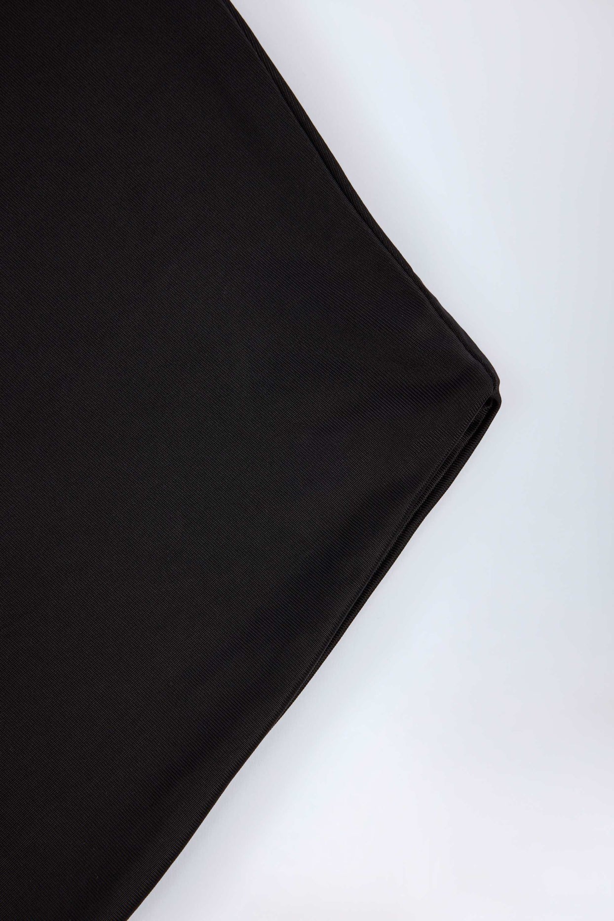 Slinky Jersey Backless Mini Dress in Black