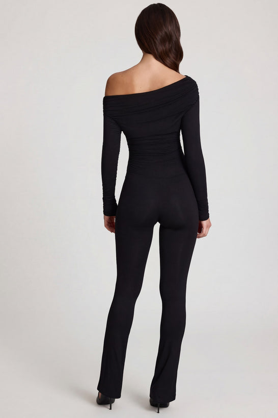 Oh Polly's Roberta wearing the Erisen Regular Jumpsuit in Black Modal fabric perfect for a night out