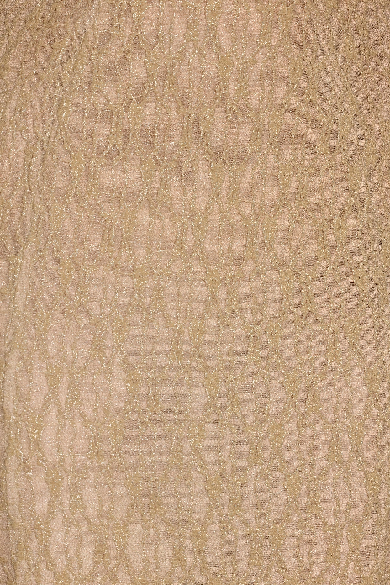 Metallic Lace Godet Gown in Pale Gold