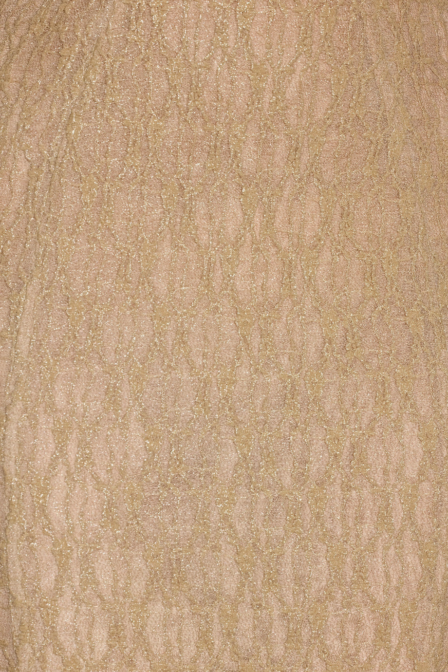 Metallic Lace Godet Gown in Pale Gold