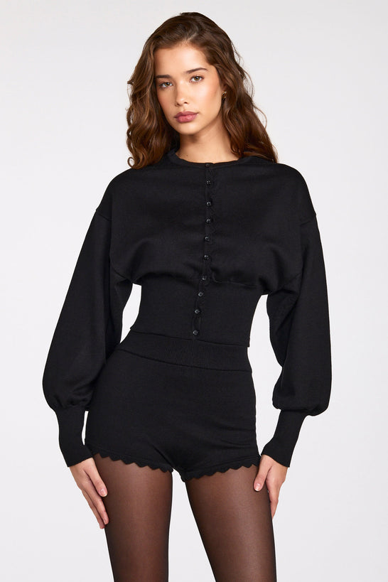 Knit Cardigan in Black