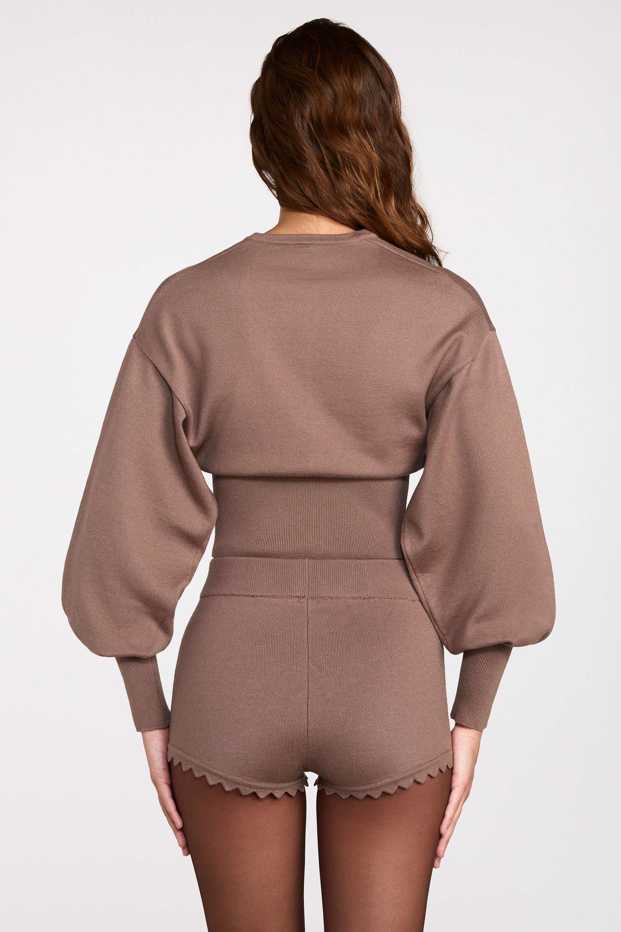 Knit Cardigan in Mocha