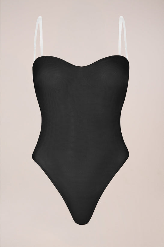 Strapless Bodysuit in Black