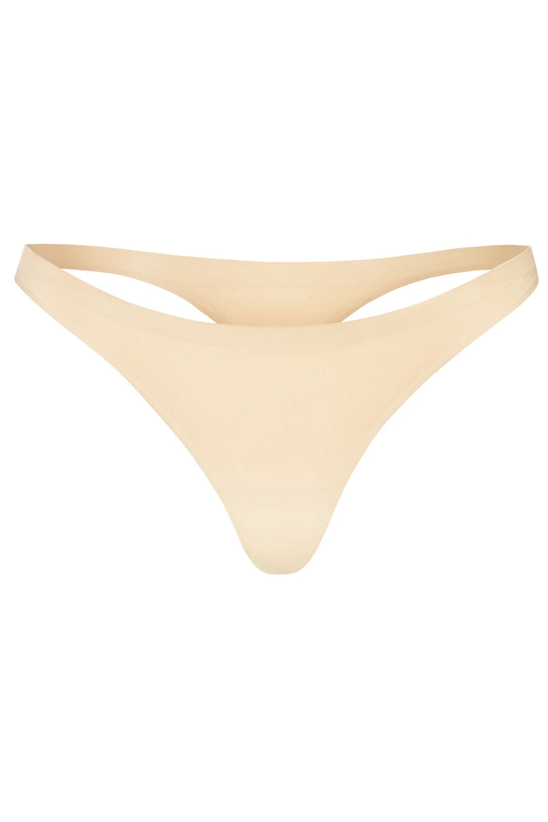 Seamless Knit Thong in Warm Peach - 4