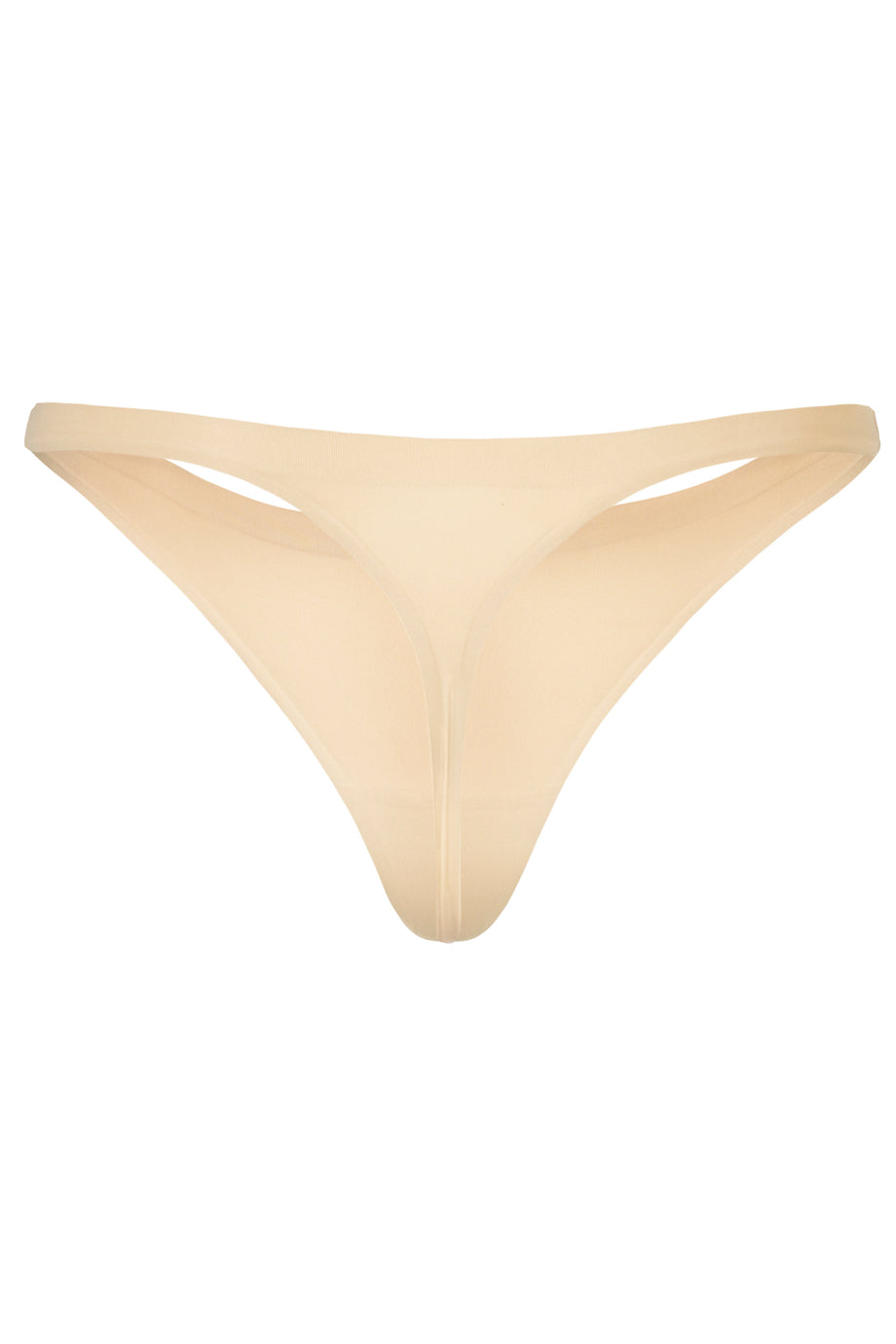 Seamless Knit Thong in Warm Peach