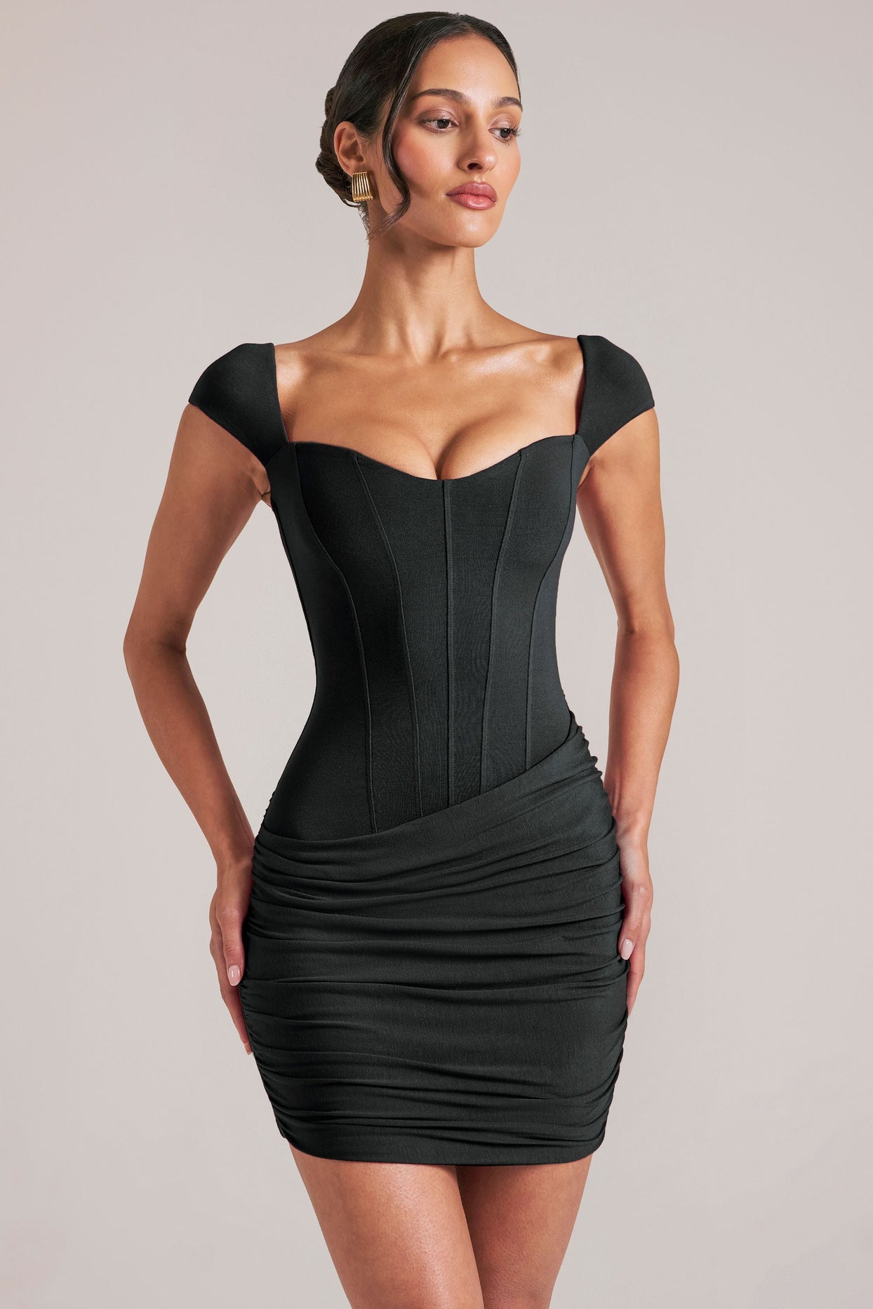 alva mini dress black alva mini dress black Ava Flounce Long Sleeve Mini Tie Dress