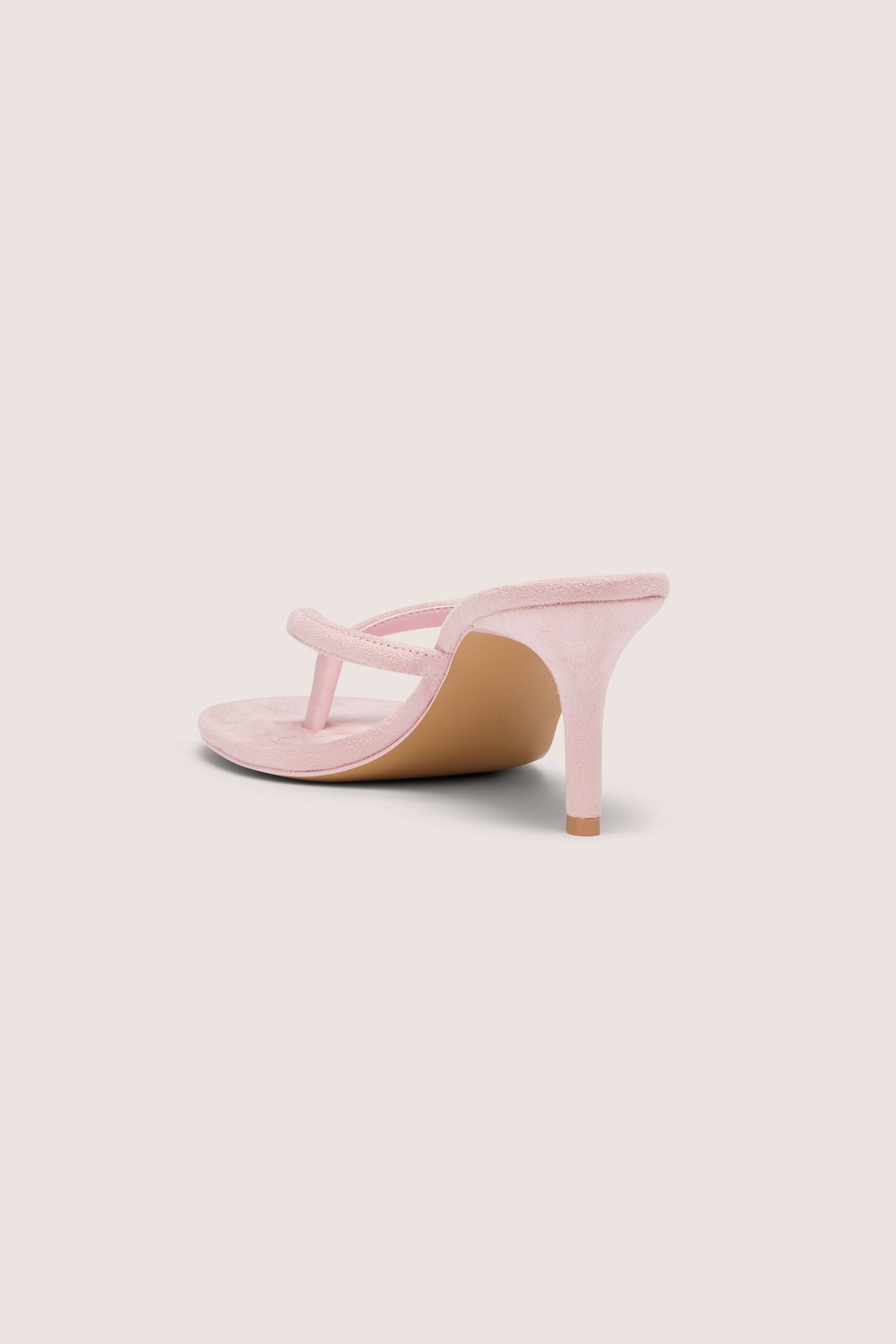 Heeled Thong Sandals in Pink