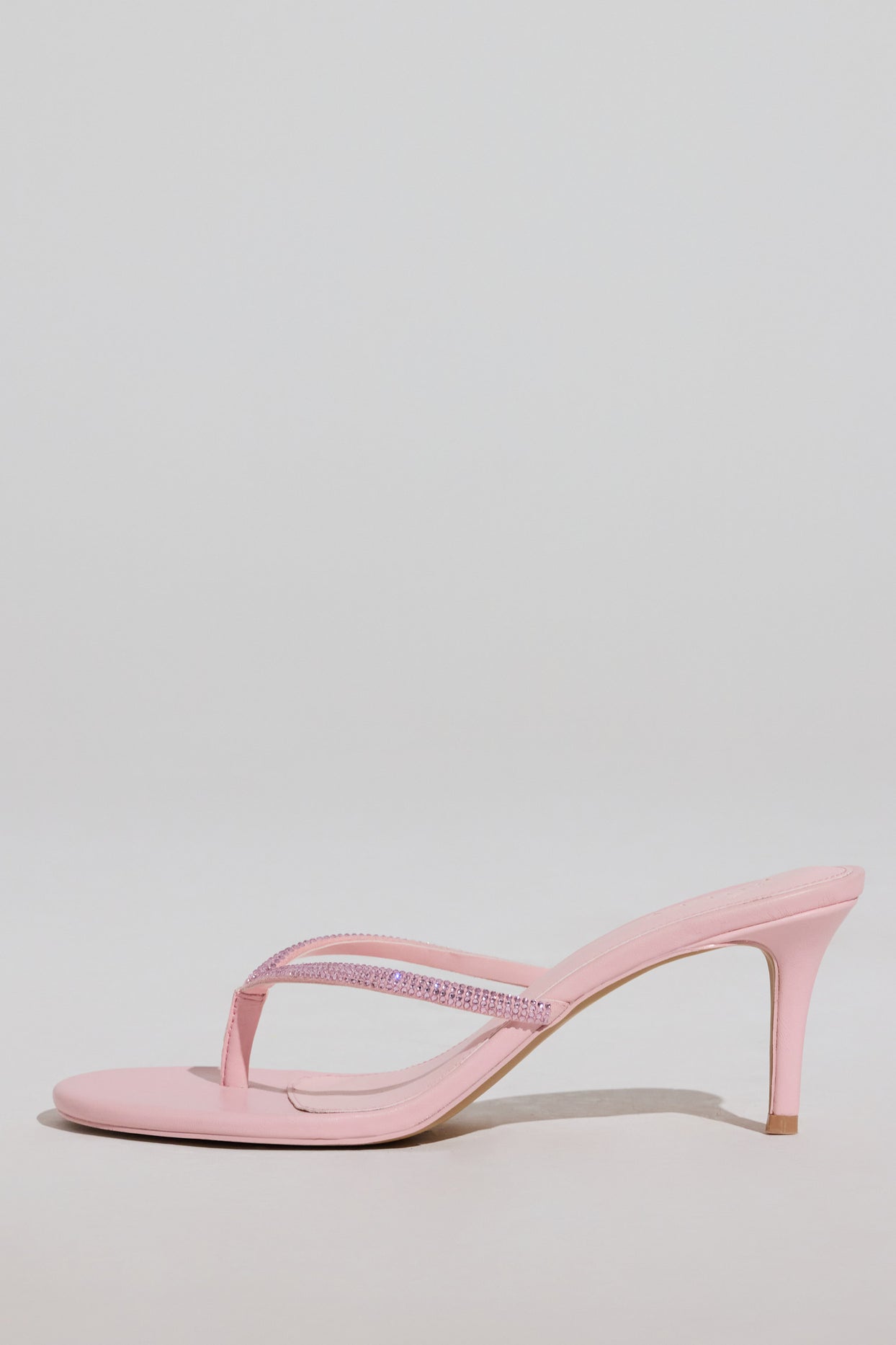 Heeled Sandal  in Blush Pink - 3