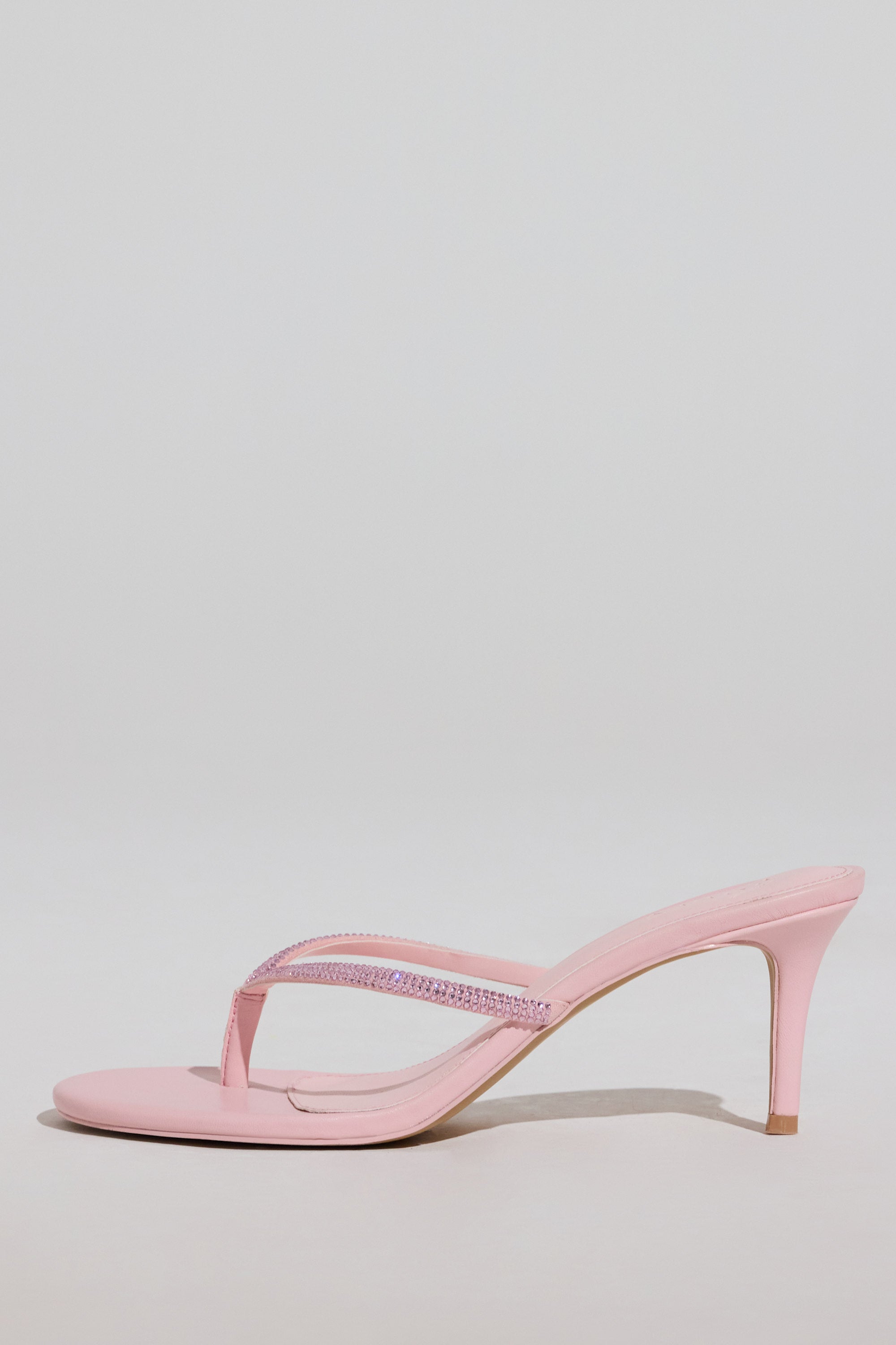 Heeled Sandal  in Blush Pink