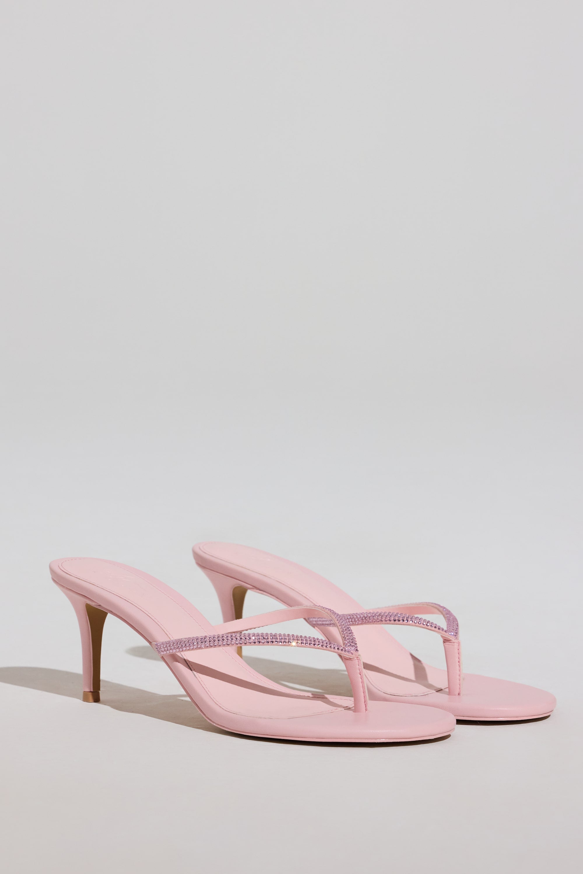 Heeled Sandal  in Blush Pink
