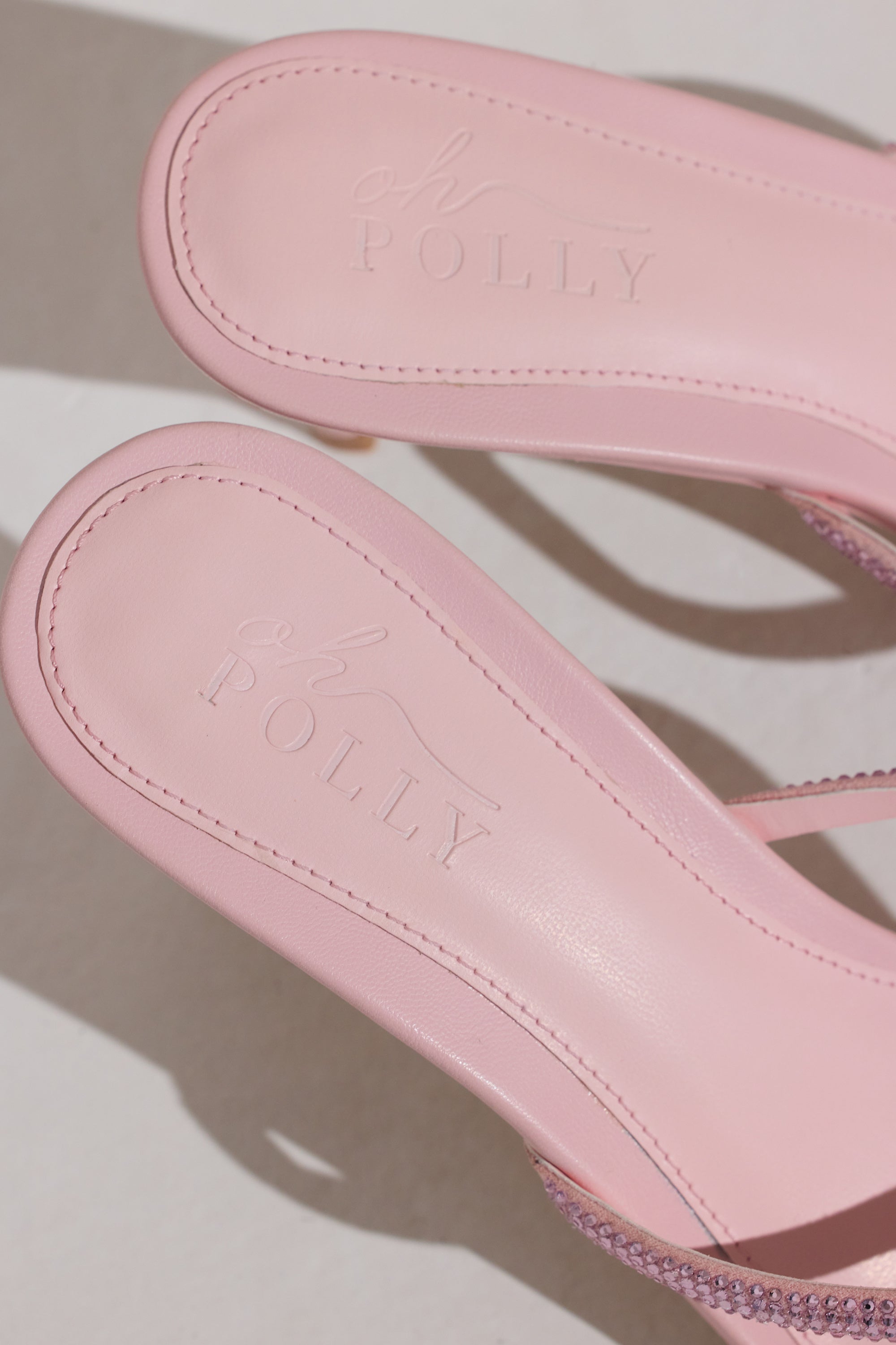 Heeled Sandal  in Blush Pink