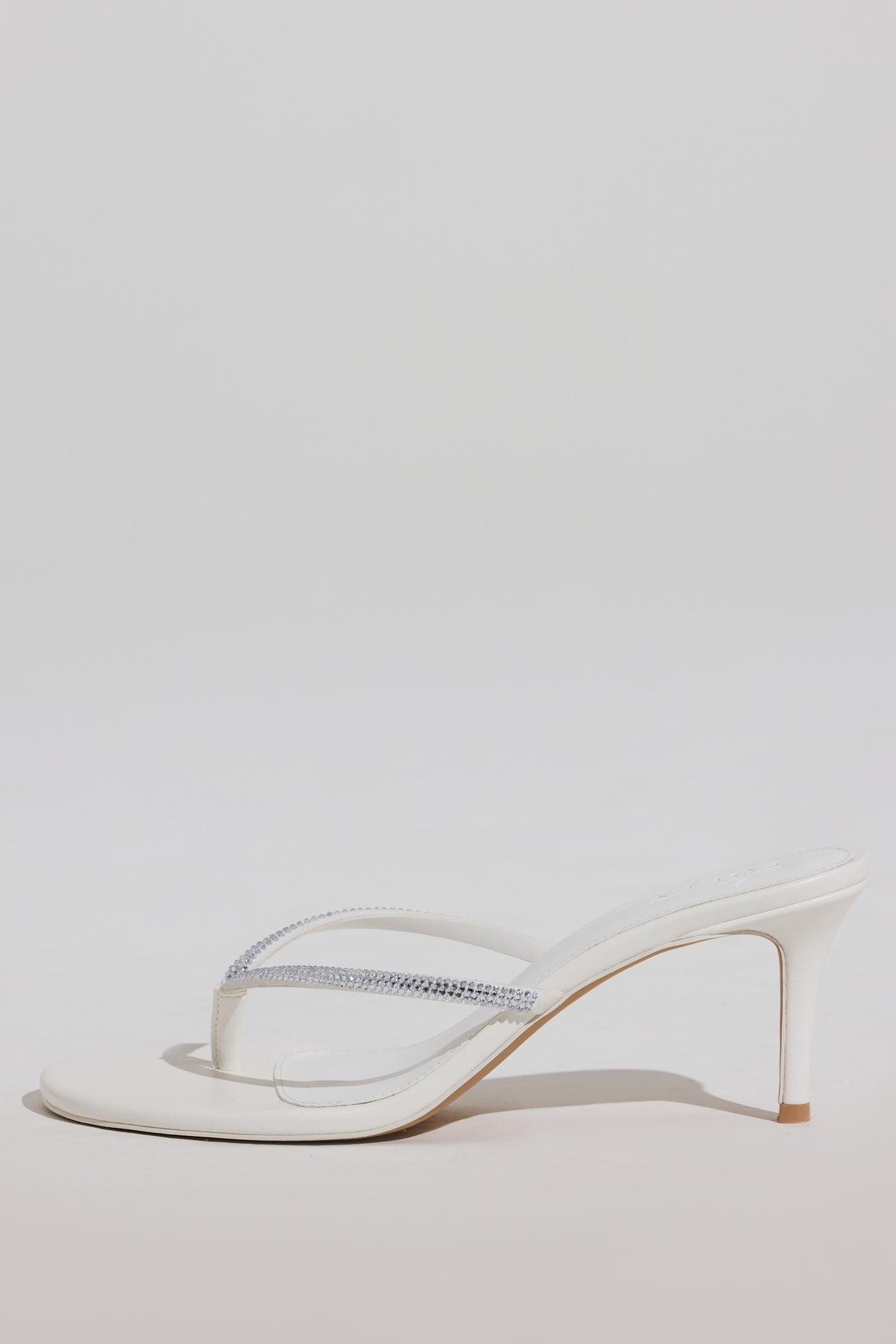 Heeled Sandal  in White - 3