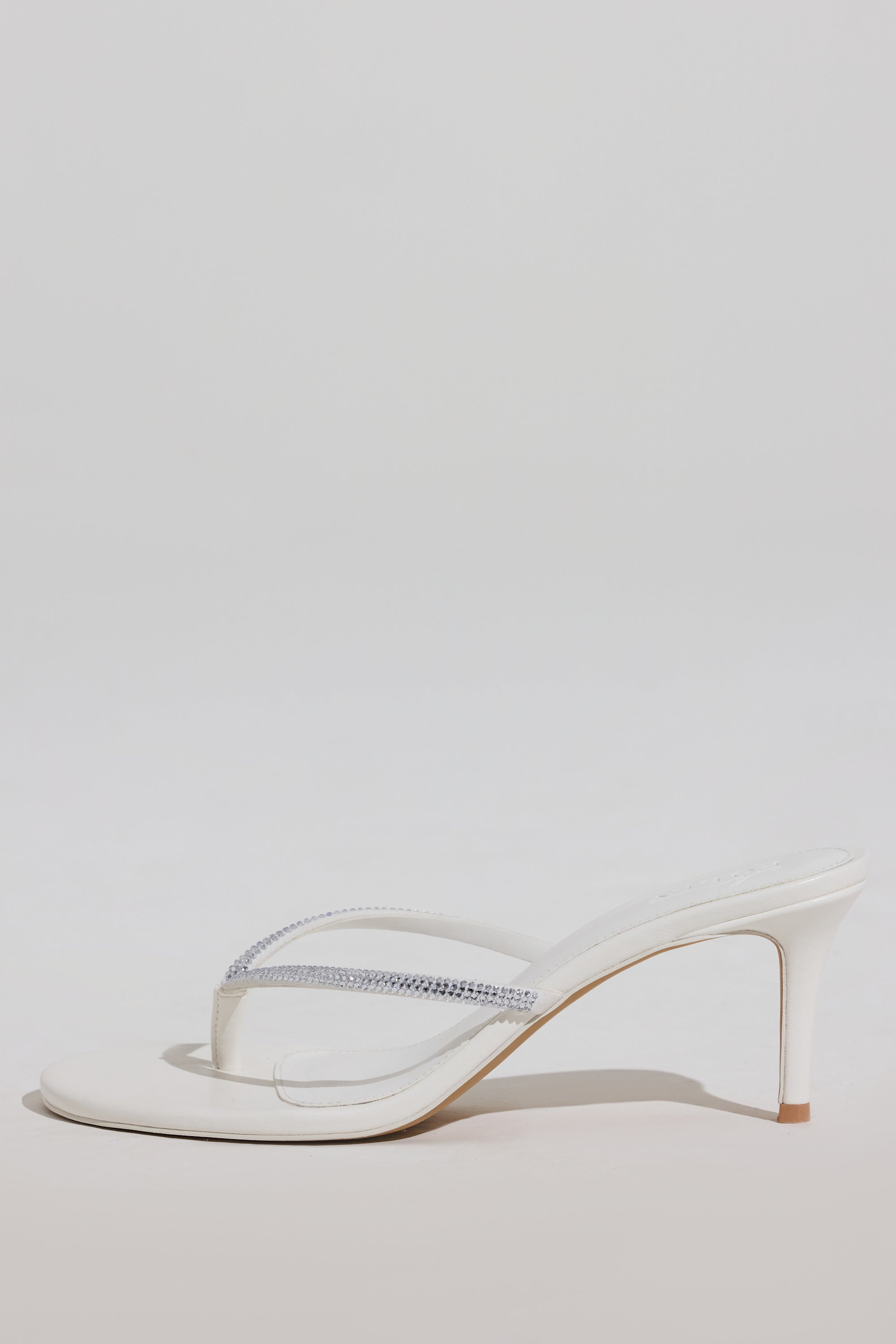 Heeled Sandal  in White