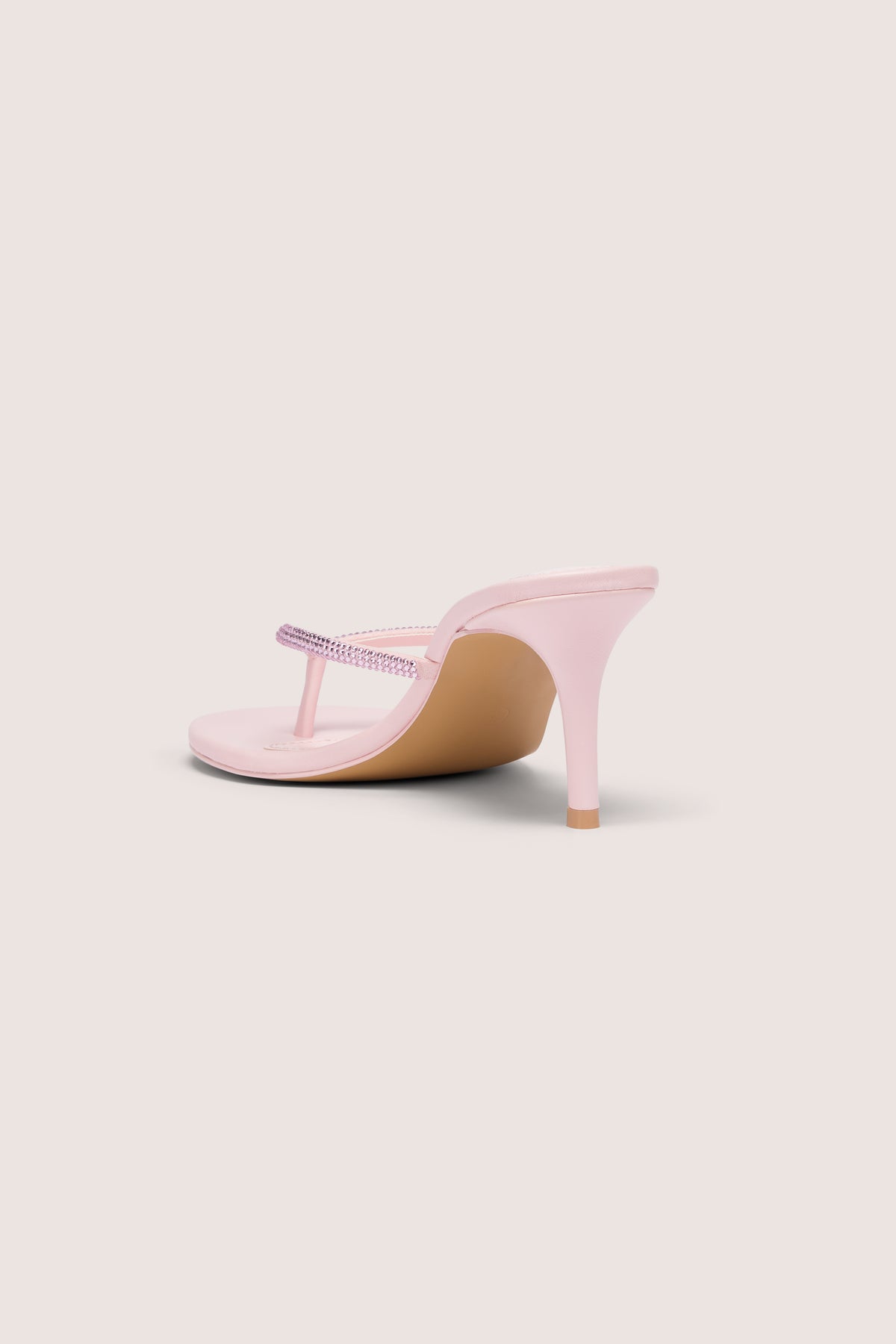 Heeled Sandal  in Blush Pink
