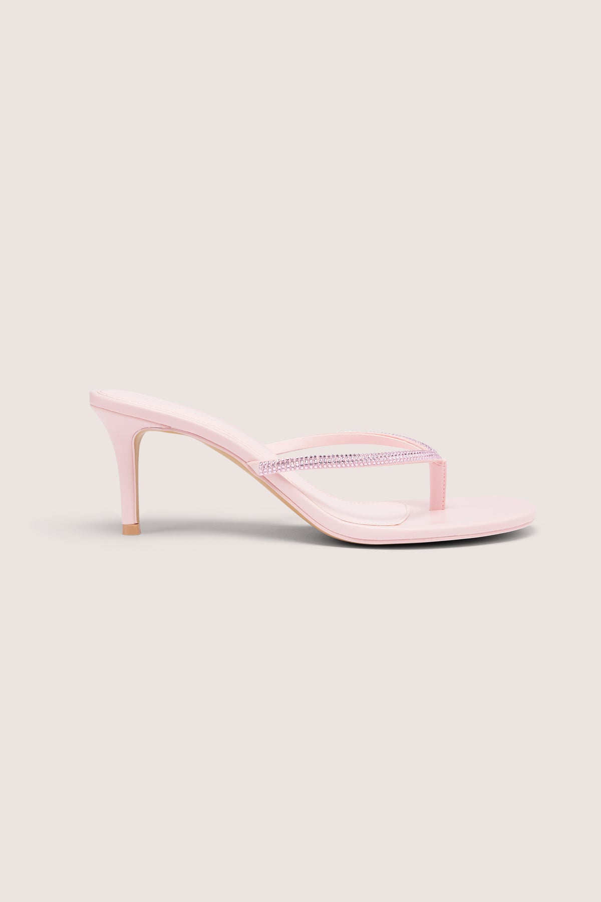 Heeled Sandal  in Blush Pink