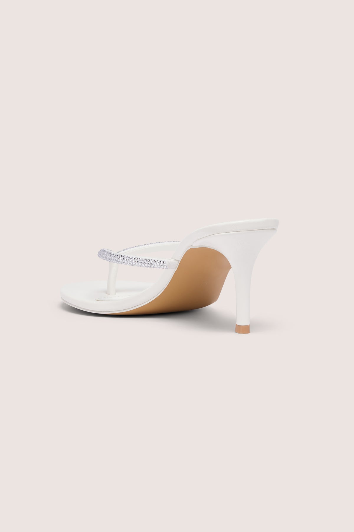 Heeled Sandal  in White