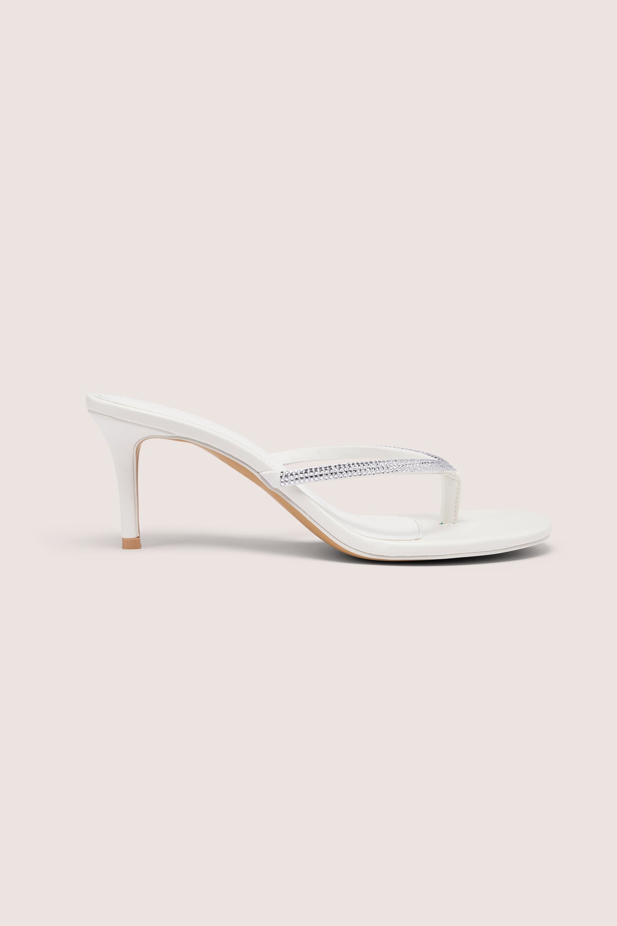 Heeled Sandal  in White