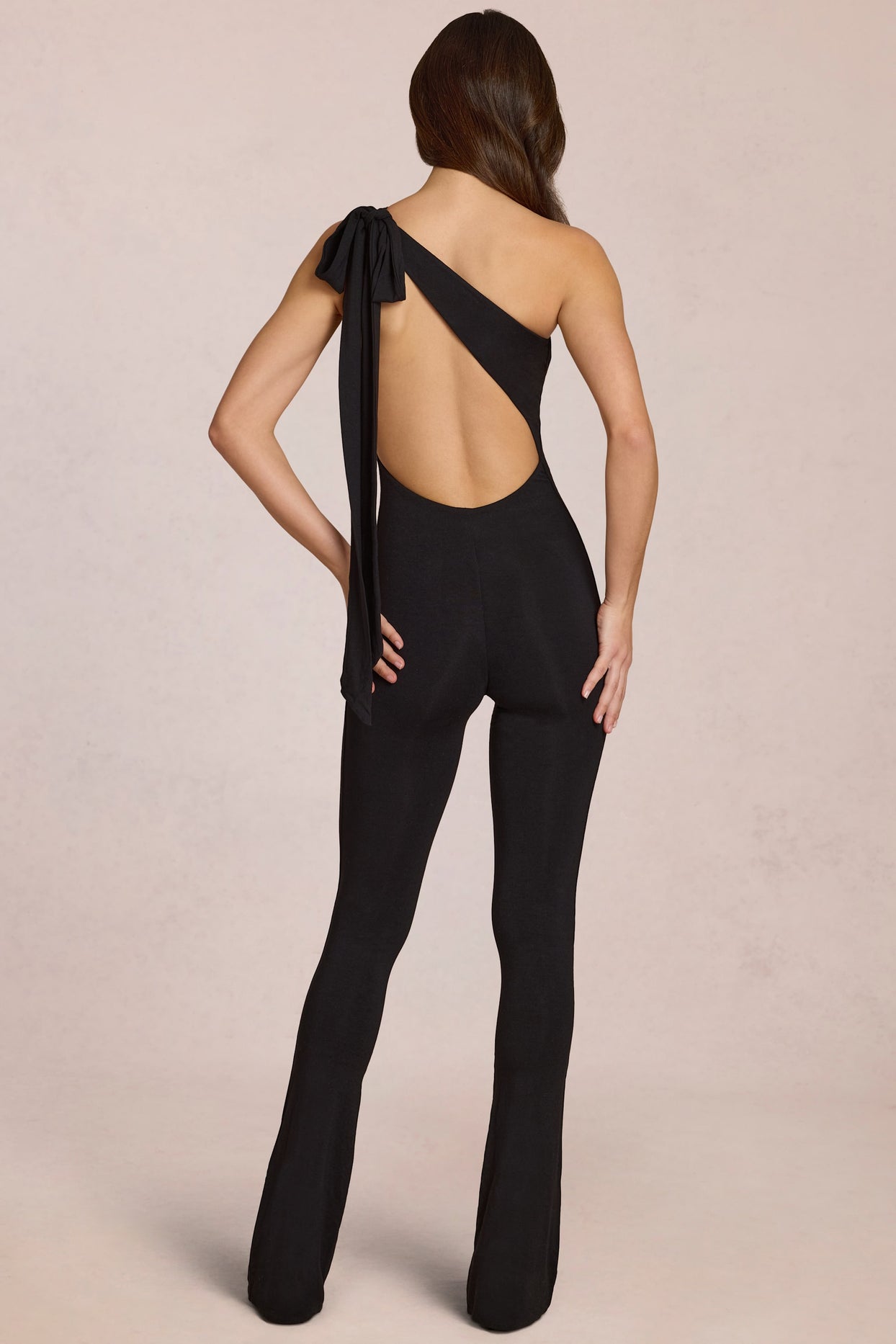 Modal One-Shoulder Jumpsuit in Black