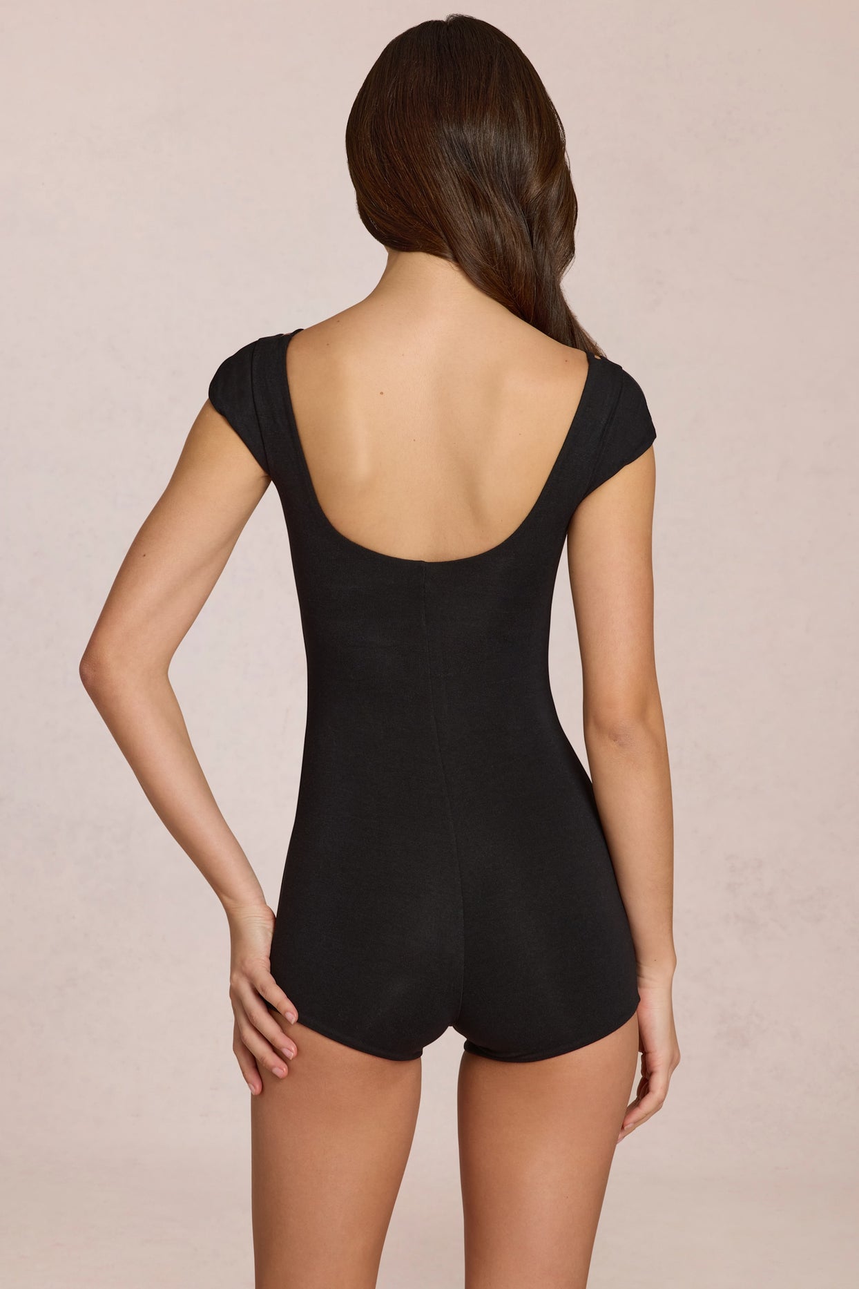 Modal Playsuit  in Black