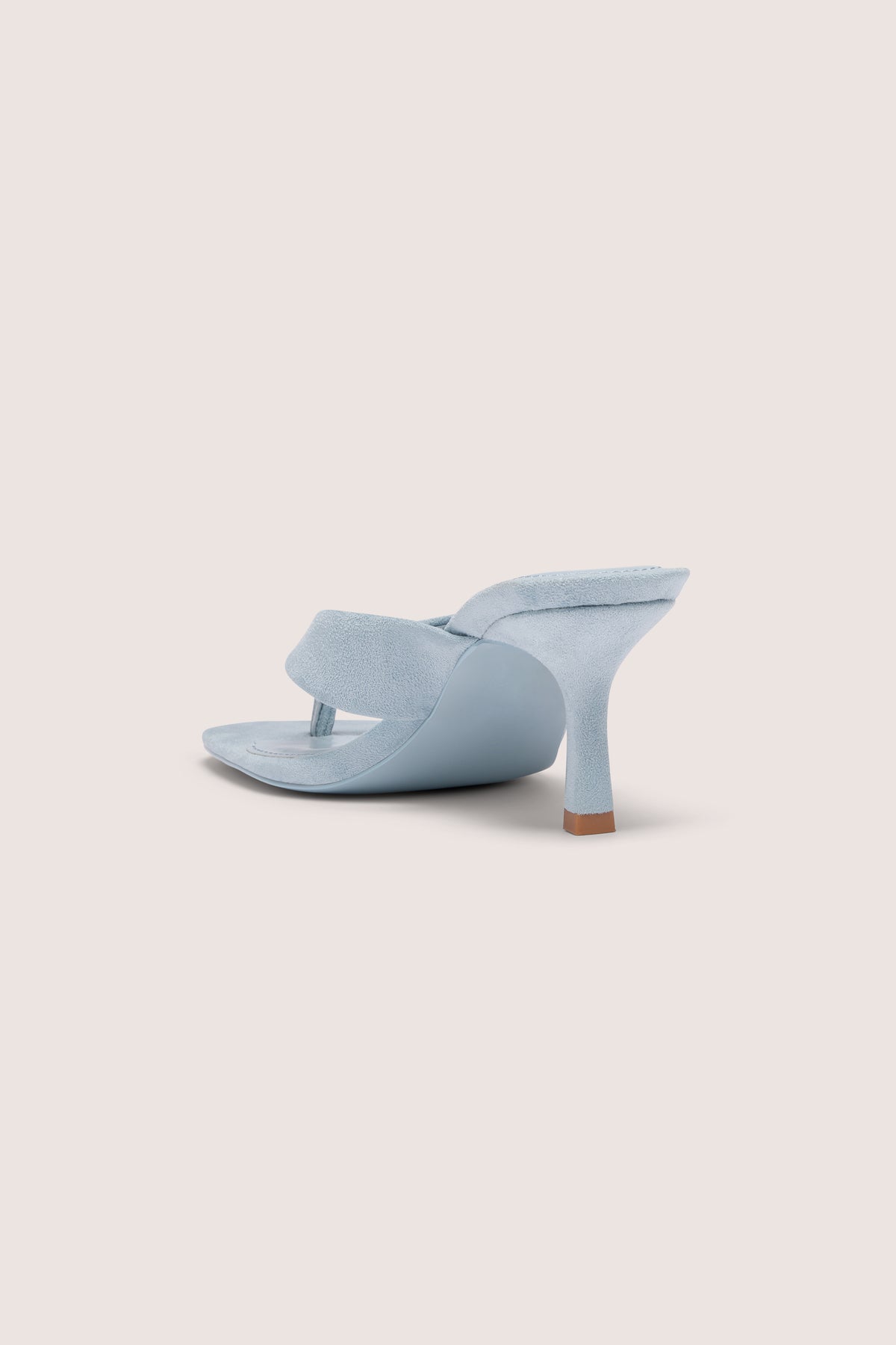 Heeled Thong Sandals  in Arctic Blue - 2