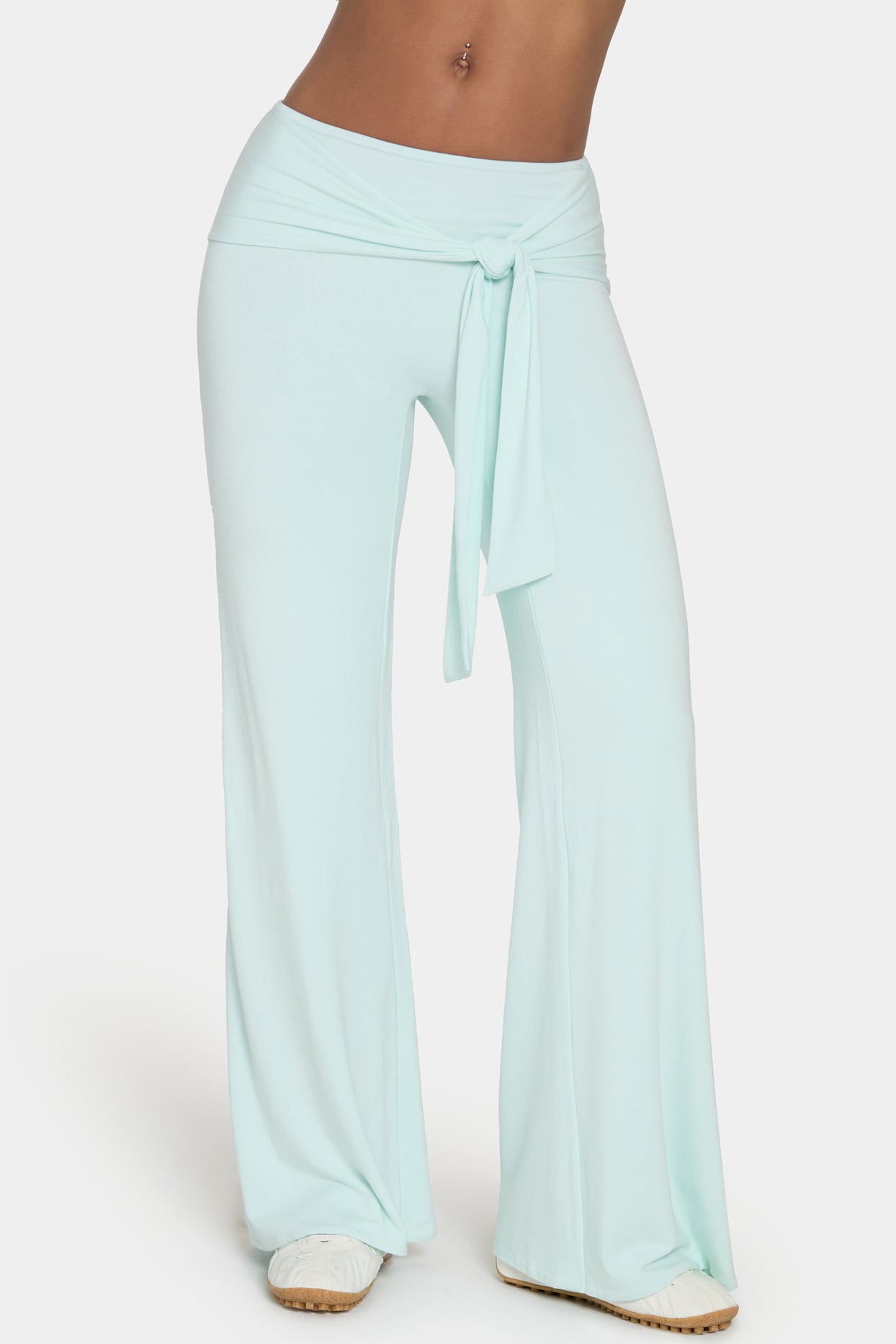 ButterCloud™ Tie-Waist Wide-Leg Trousers in Peppermint - 4
