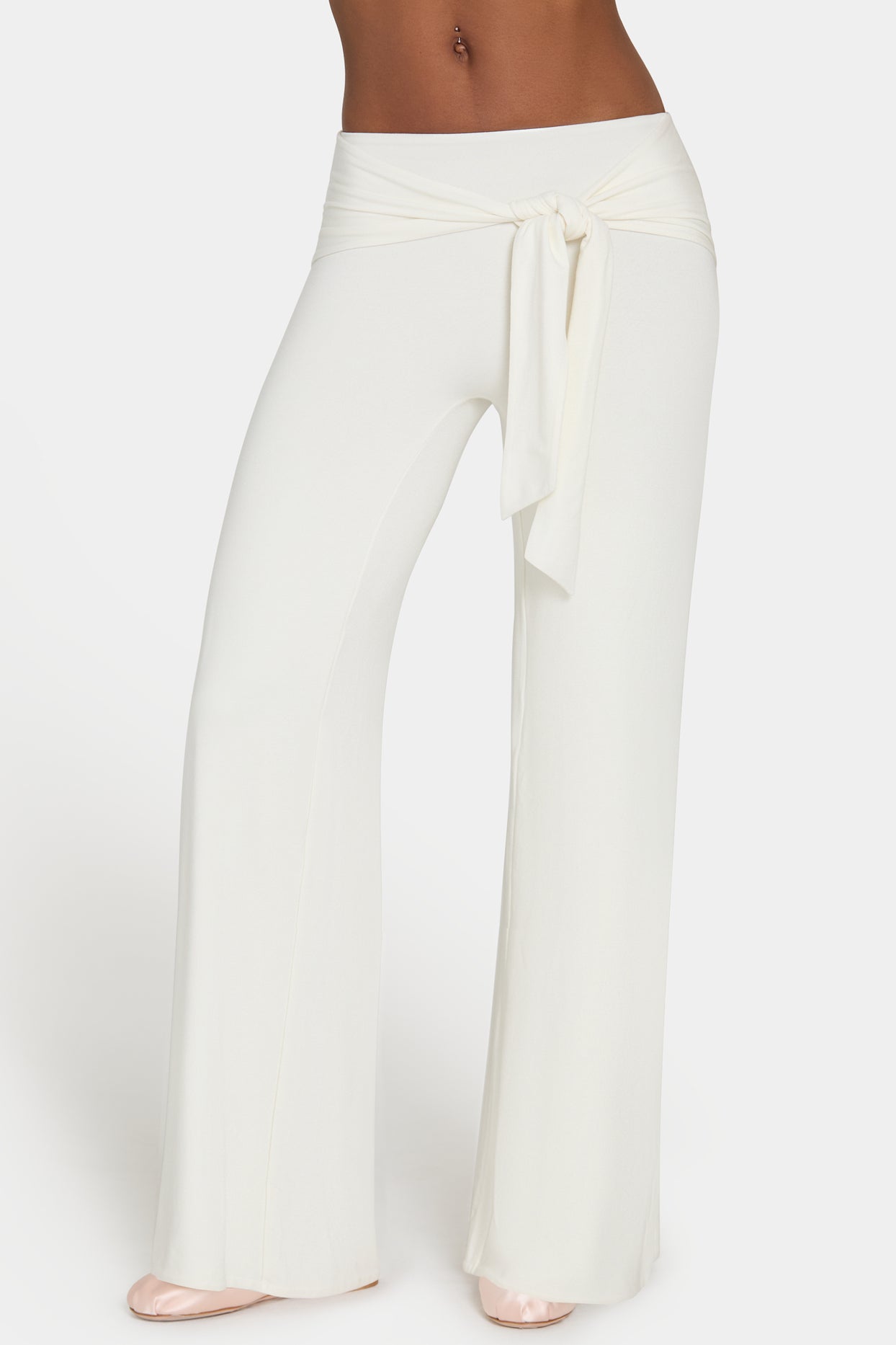 ButterCloud™ Tie-Waist Wide-Leg Trousers in Coconut - 4