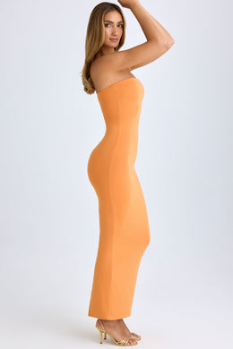 Modal Bandeau Maxi Dress in Sunset Orange