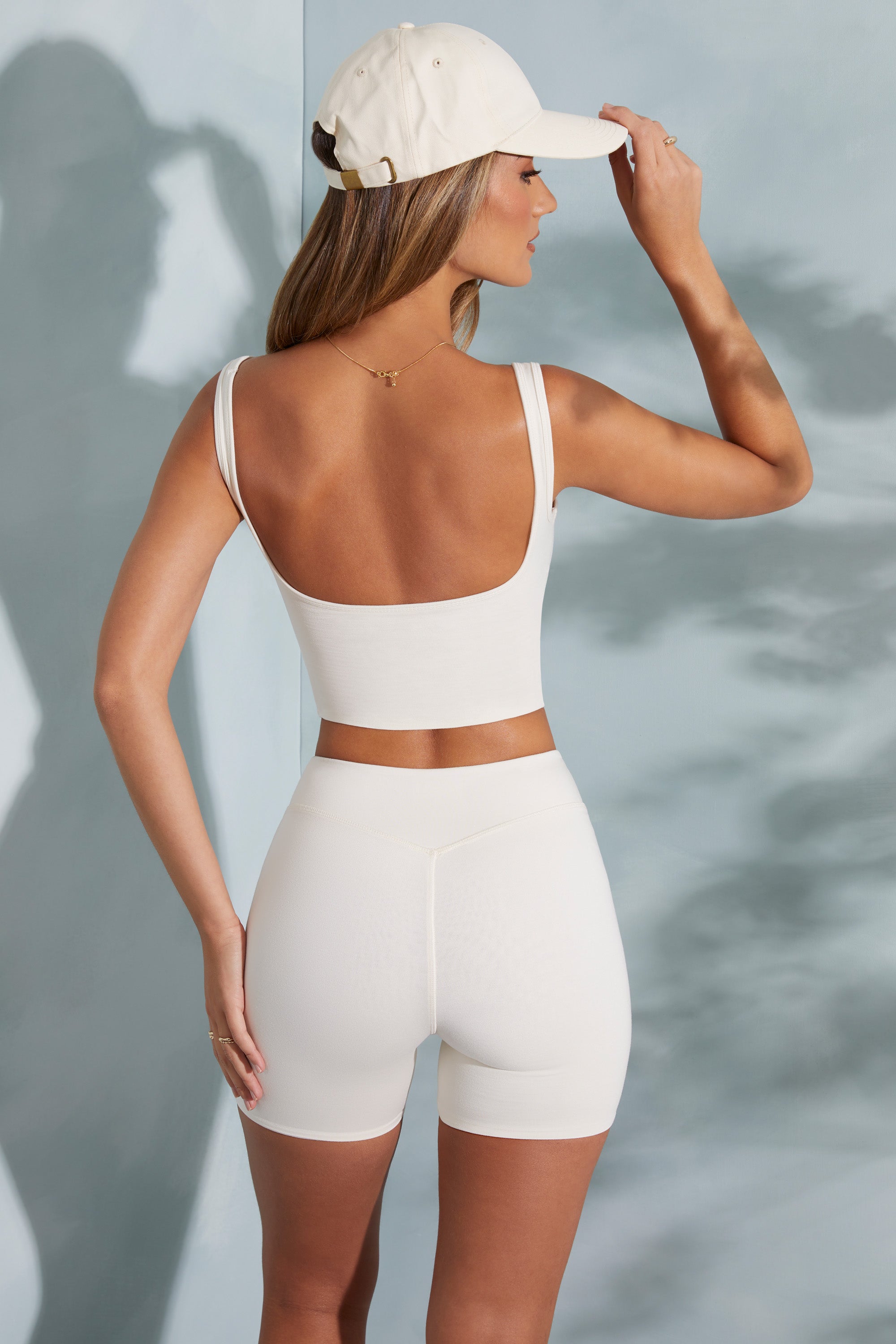 Sweetheart Neckline Crop Top in Ivory