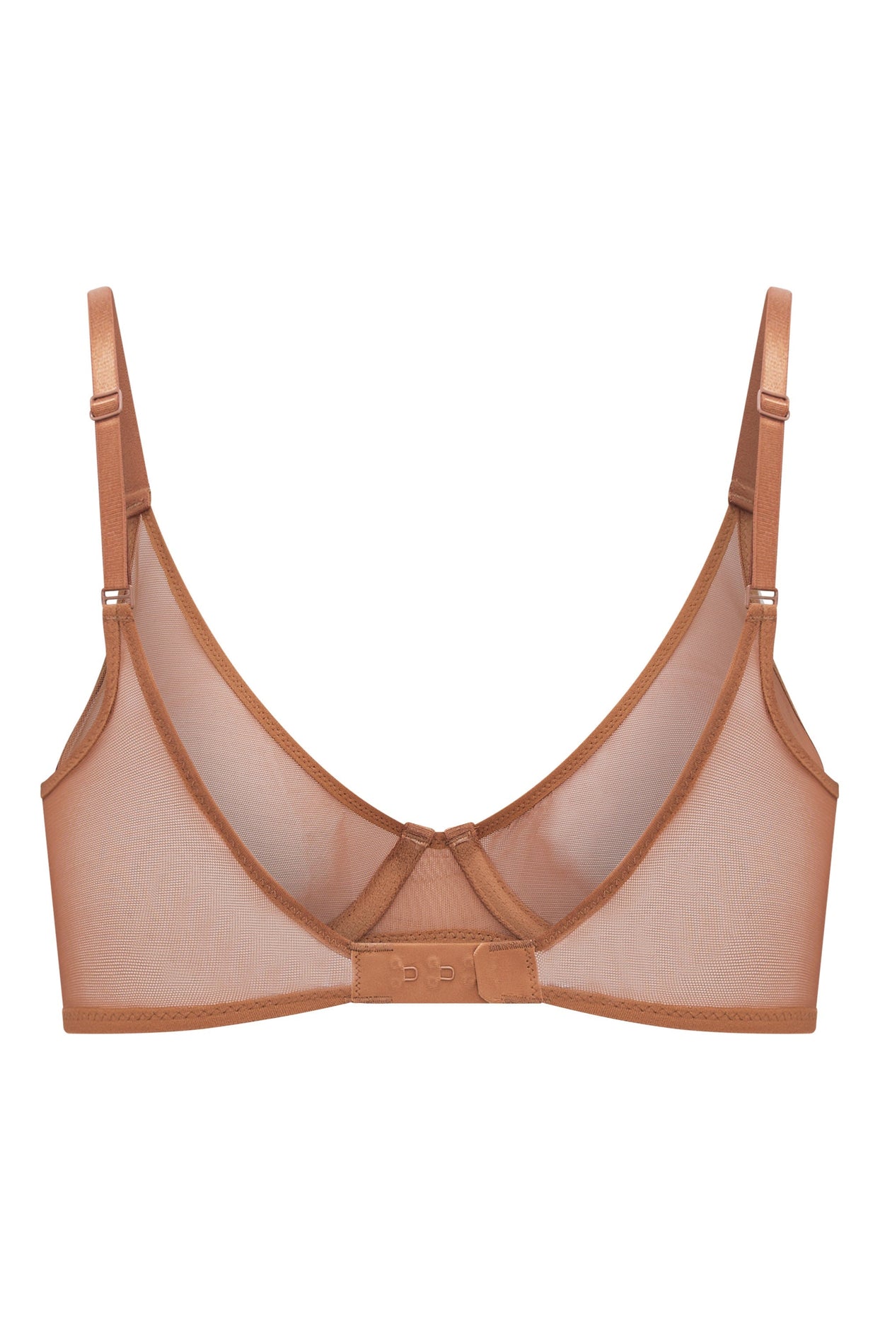 Soft Mesh Single Layer Underwired Bra in Honey - 7