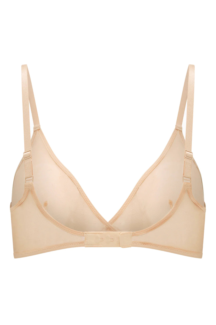 Soft Mesh Single Layer Triangle Bra in Beige