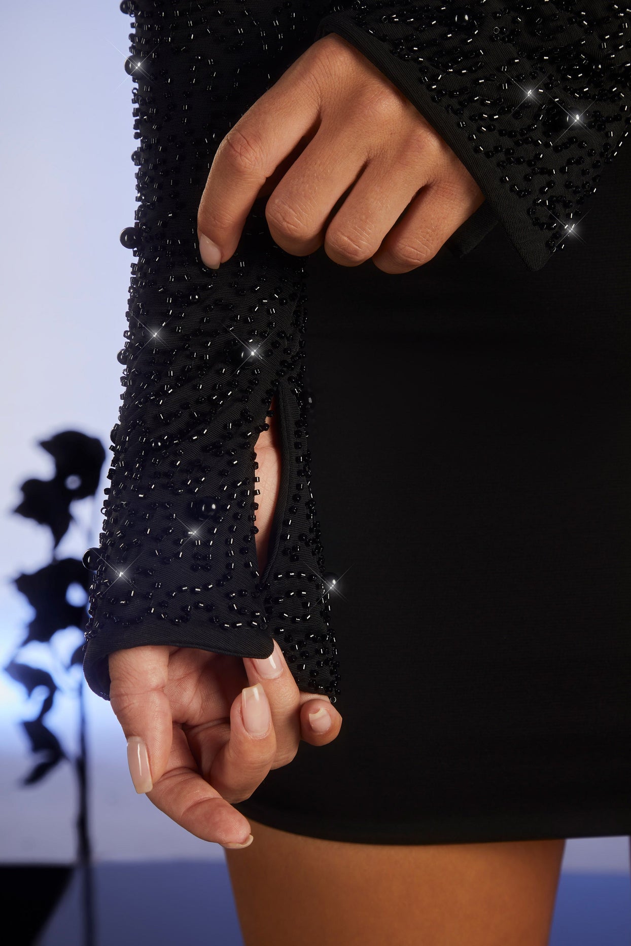 Mayfair Embellished Long Sleeve Cut Out Mini Dress in Black | Oh Polly Mayfair Embellished Long Sleeve Cut Out Mini Dress in Black | Oh Polly