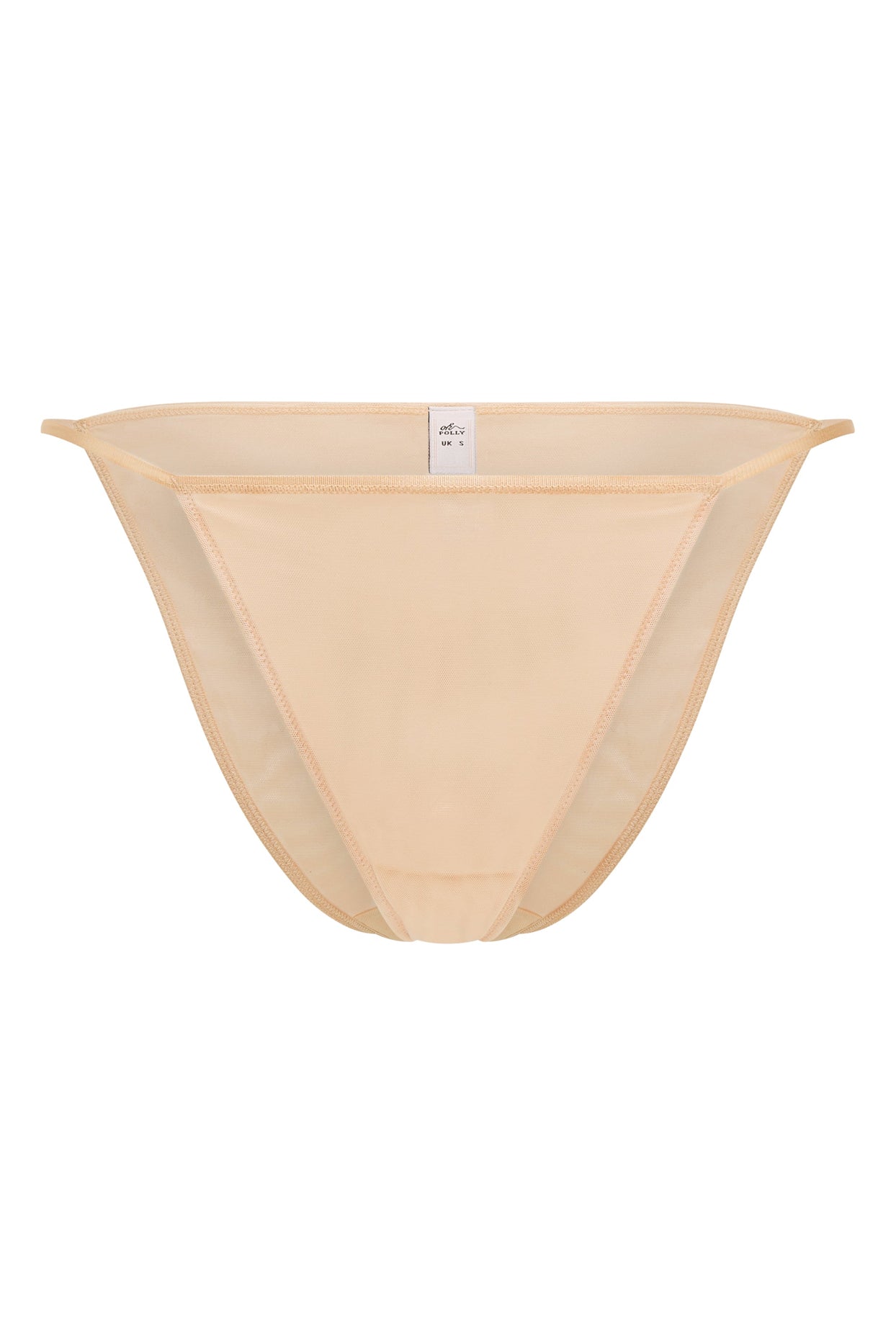 Intimates Soft Mesh String Bikini in Beige | Oh Polly