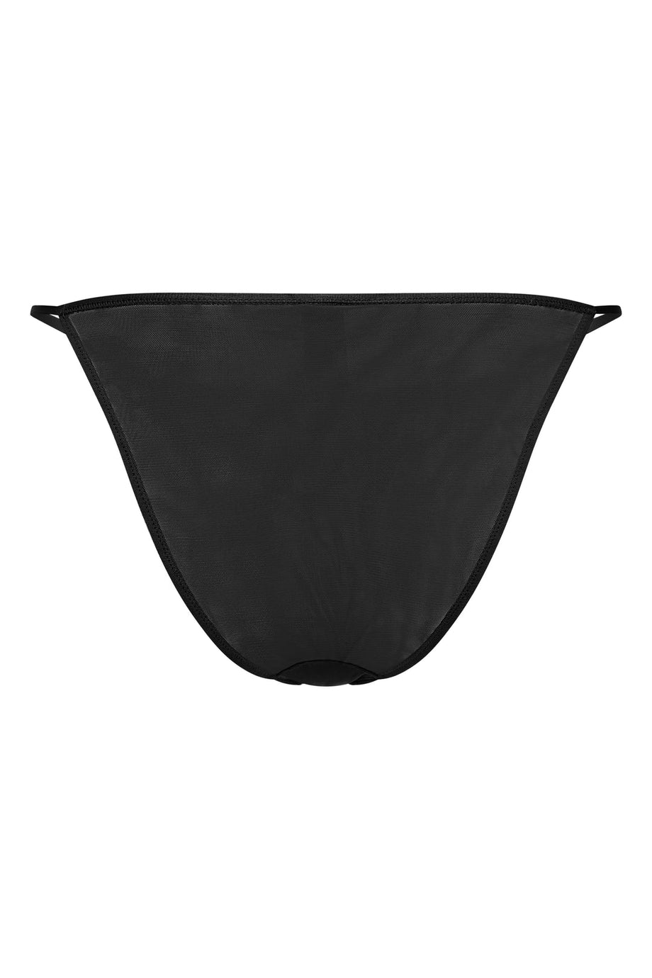 Soft Mesh String Bikini in Black