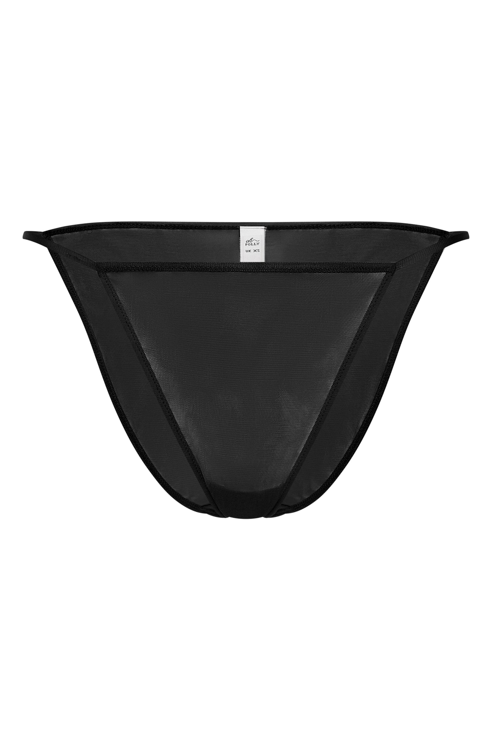 Soft Mesh String Bikini in Black - 2