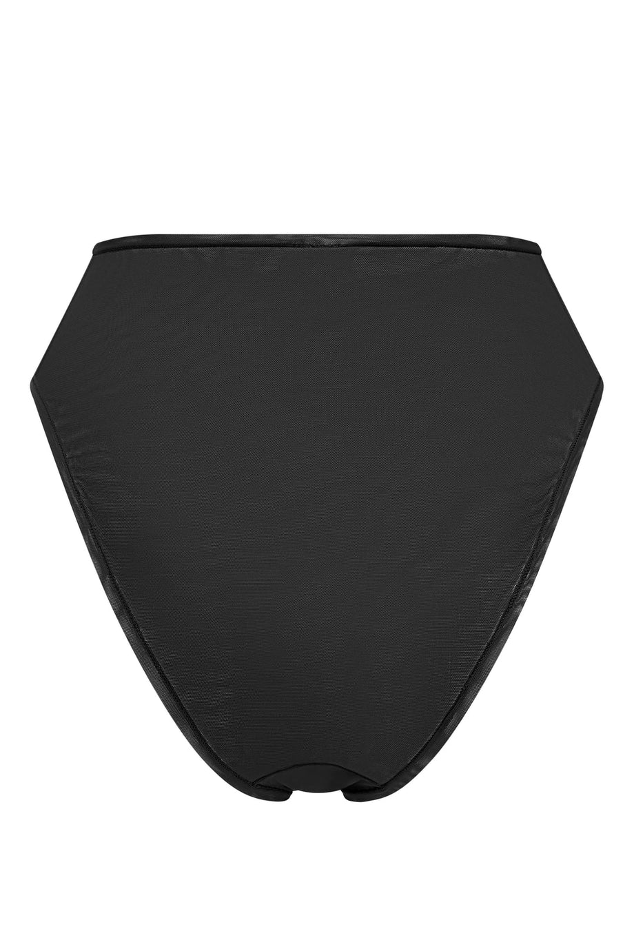 Soft Mesh High Waisted Knicker in Black