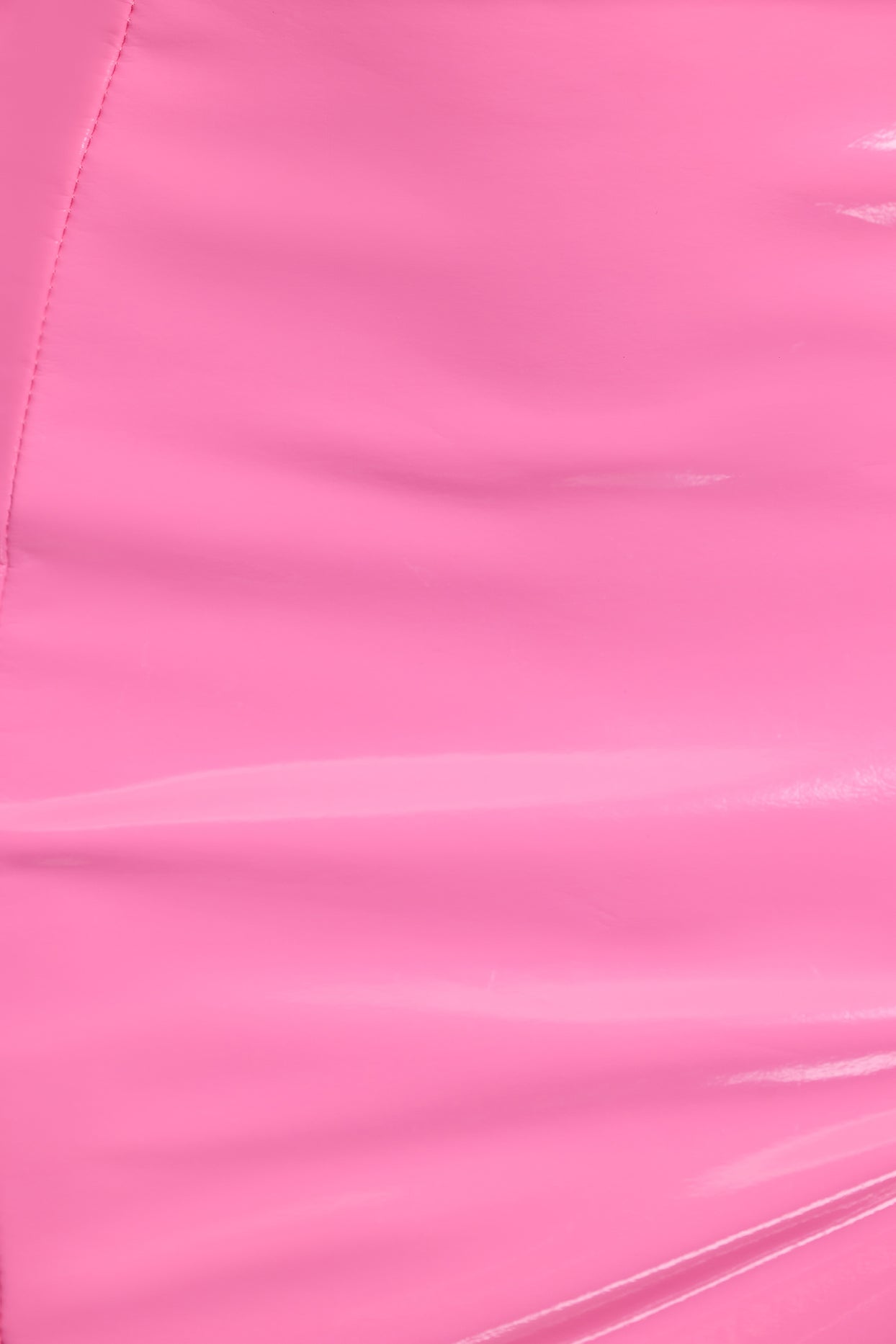 Vinyl Thigh Split Micro Mini Skirt in Pink
